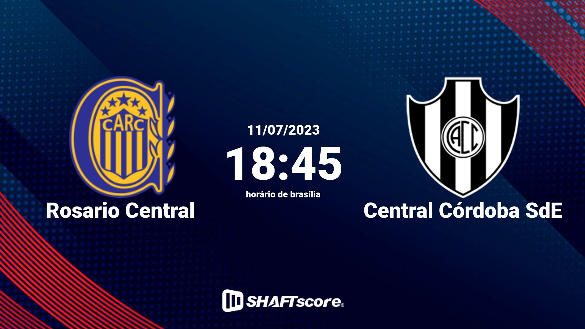 Estatísticas do jogo Rosario Central vs Central Córdoba SdE 11.07 18:45