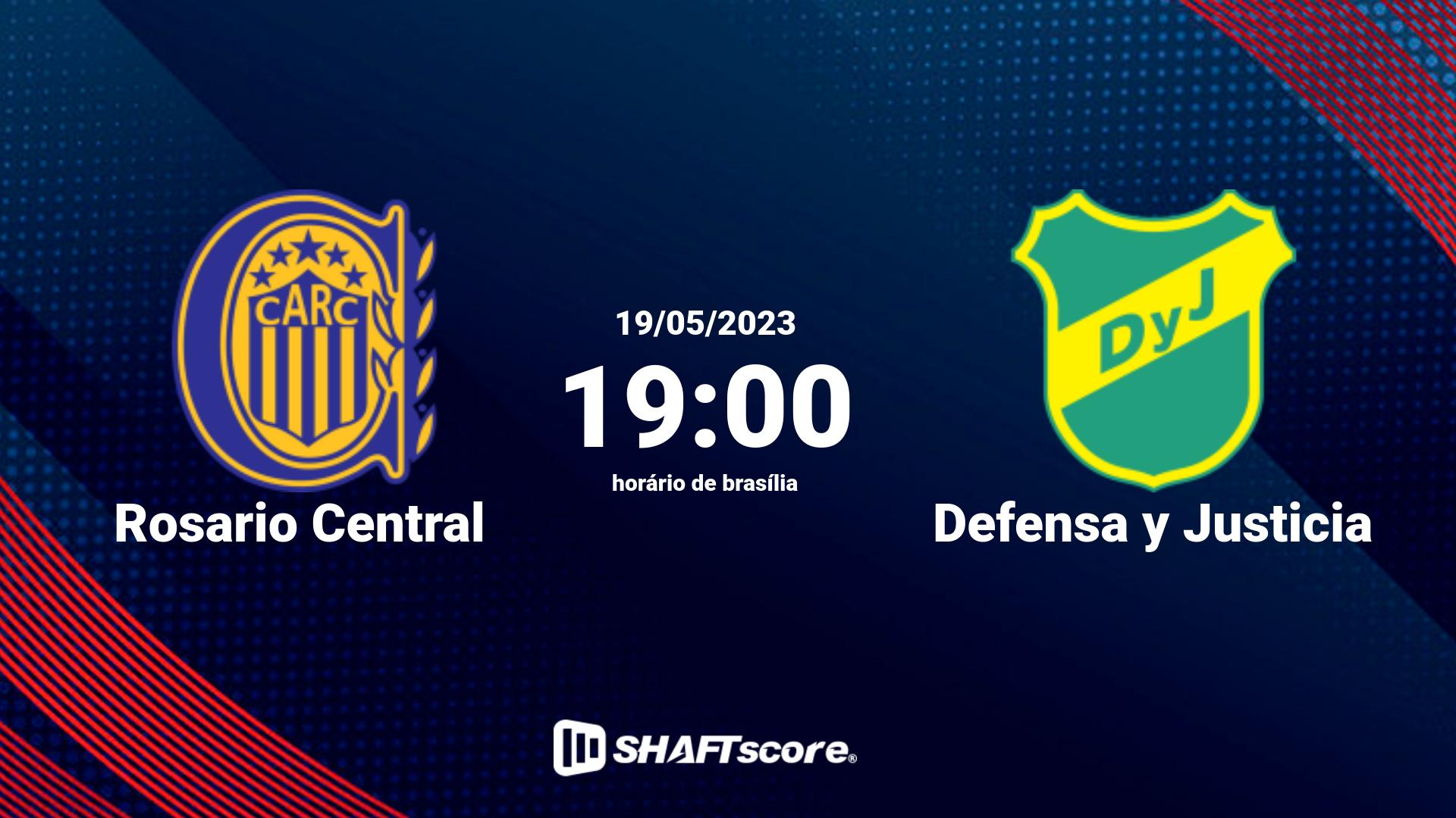 Estatísticas do jogo Rosario Central vs Defensa y Justicia 19.05 19:00