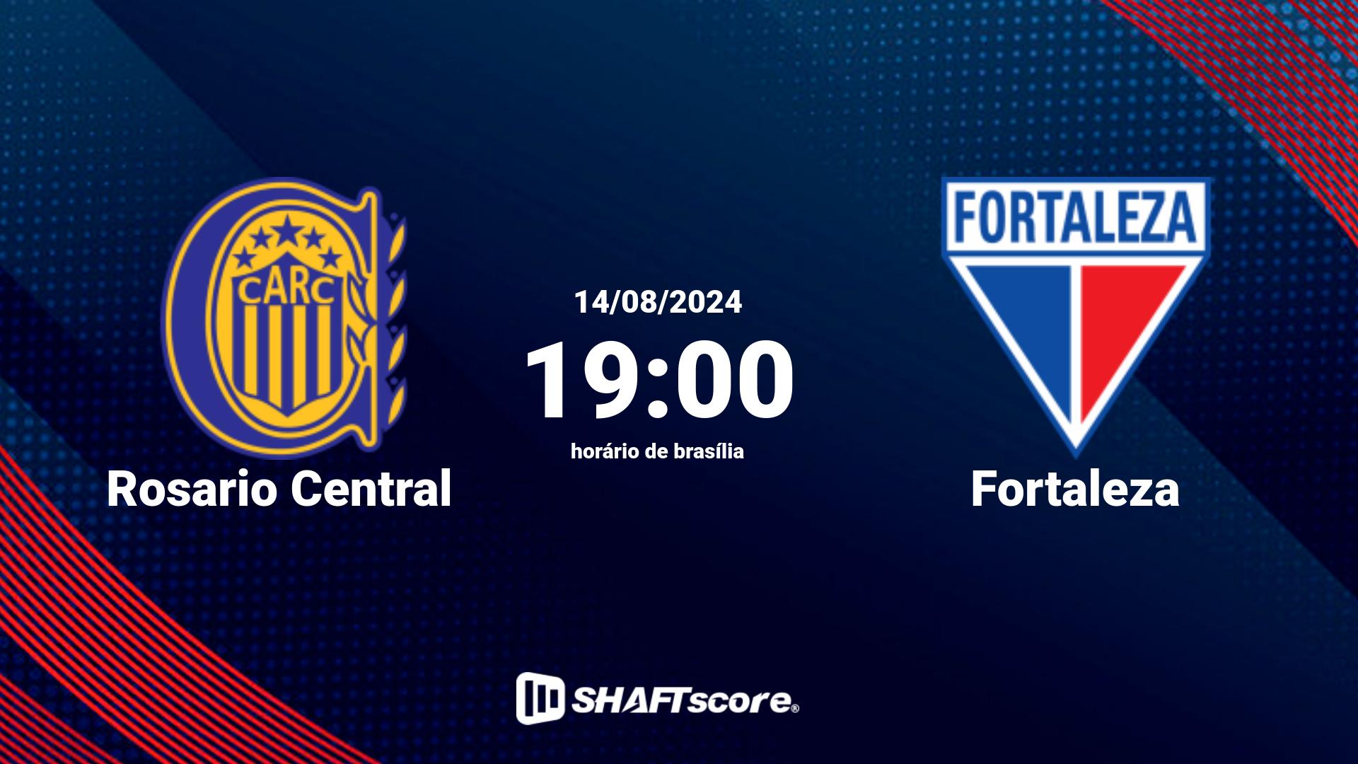 Estatísticas do jogo Rosario Central vs Fortaleza 14.08 19:00