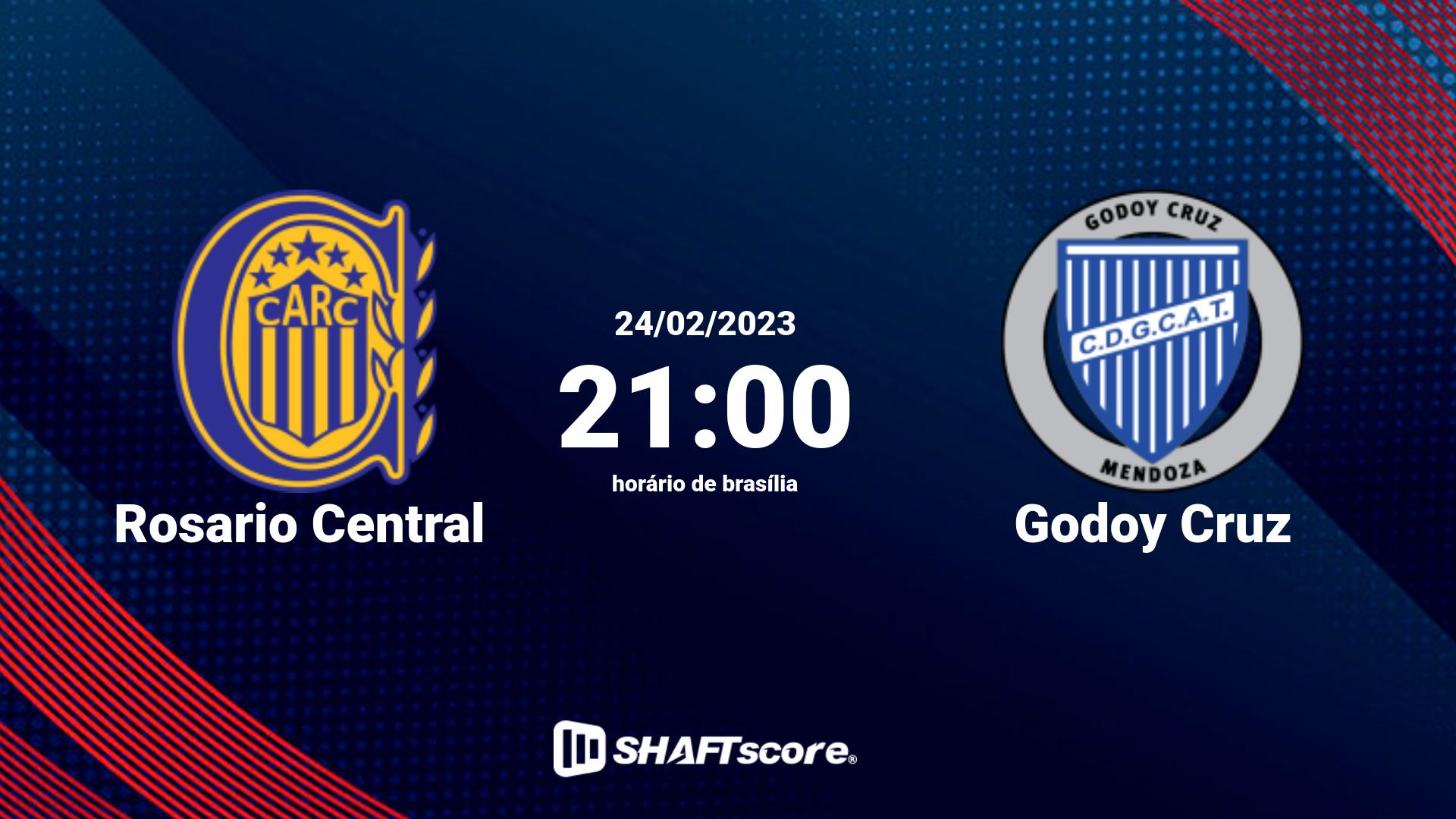 Estatísticas do jogo Rosario Central vs Godoy Cruz 24.02 21:00