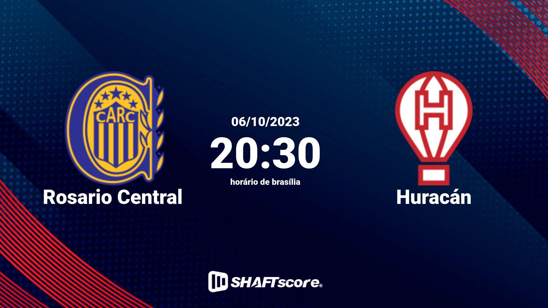 Estatísticas do jogo Rosario Central vs Huracán 06.10 20:30