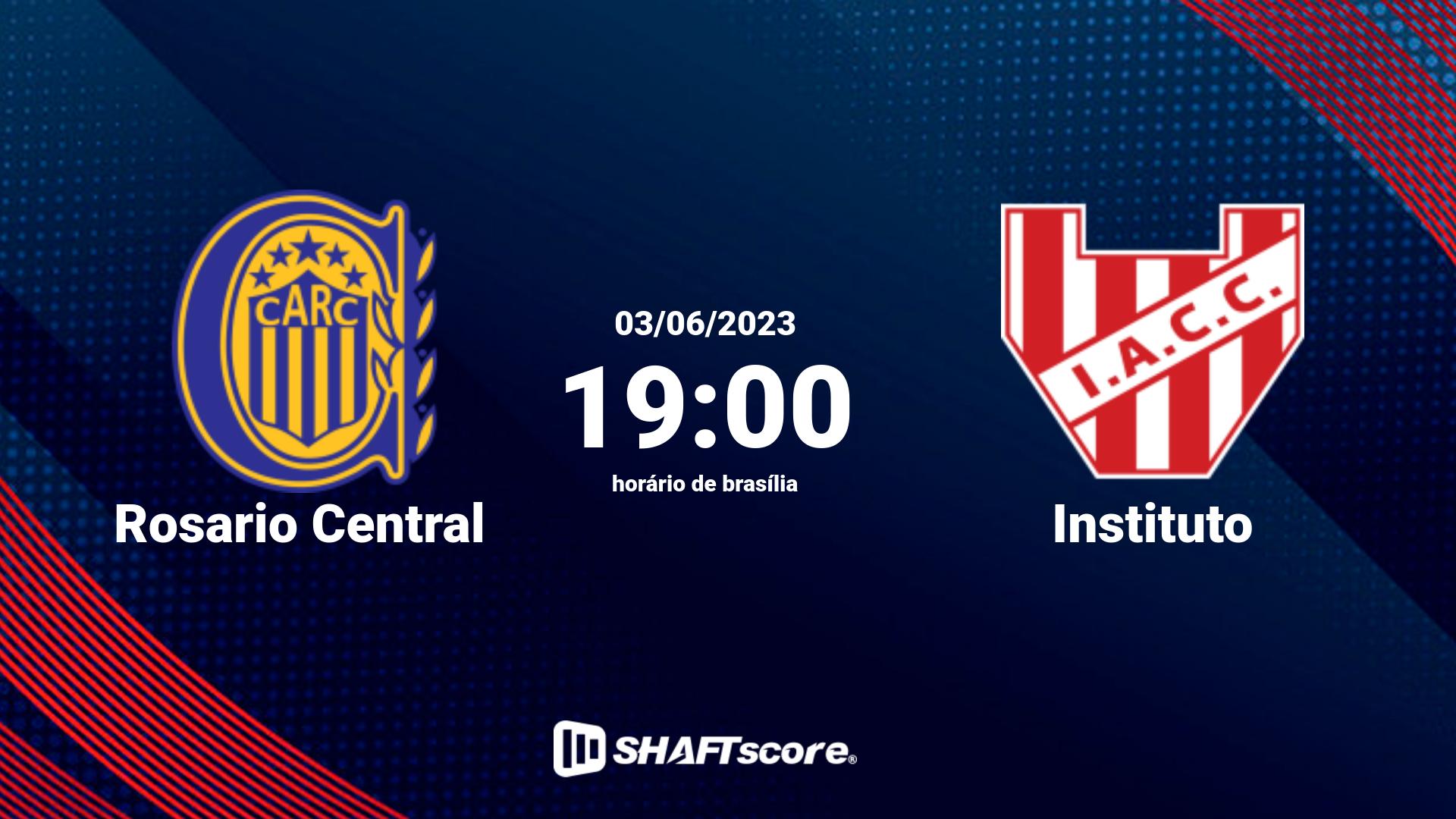 Estatísticas do jogo Rosario Central vs Instituto 03.06 19:00