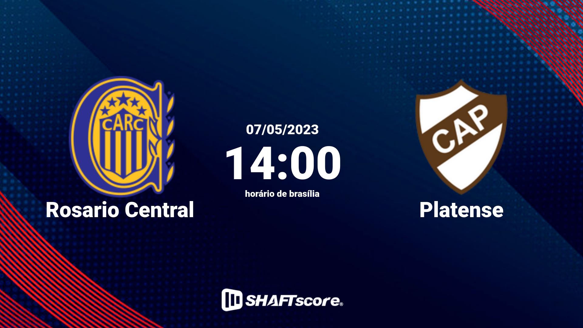 Estatísticas do jogo Rosario Central vs Platense 07.05 14:00