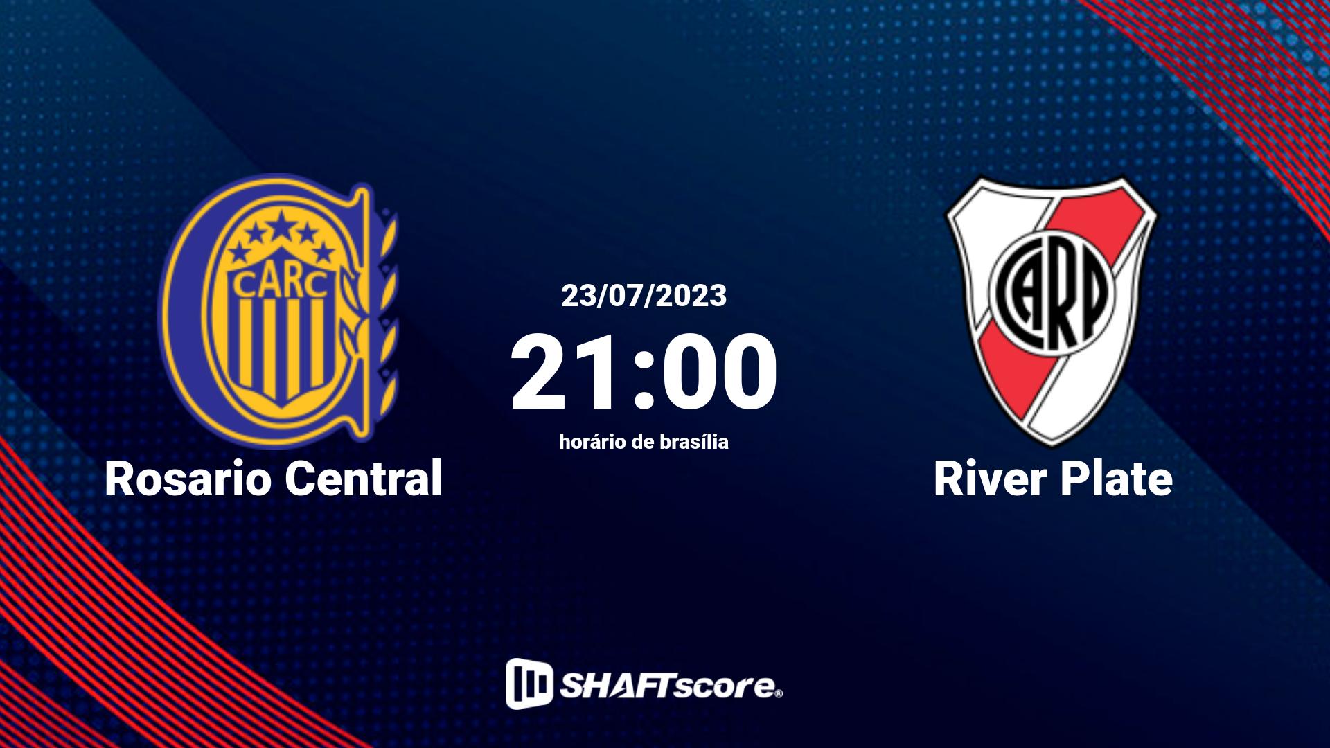 Estatísticas do jogo Rosario Central vs River Plate 23.07 21:00