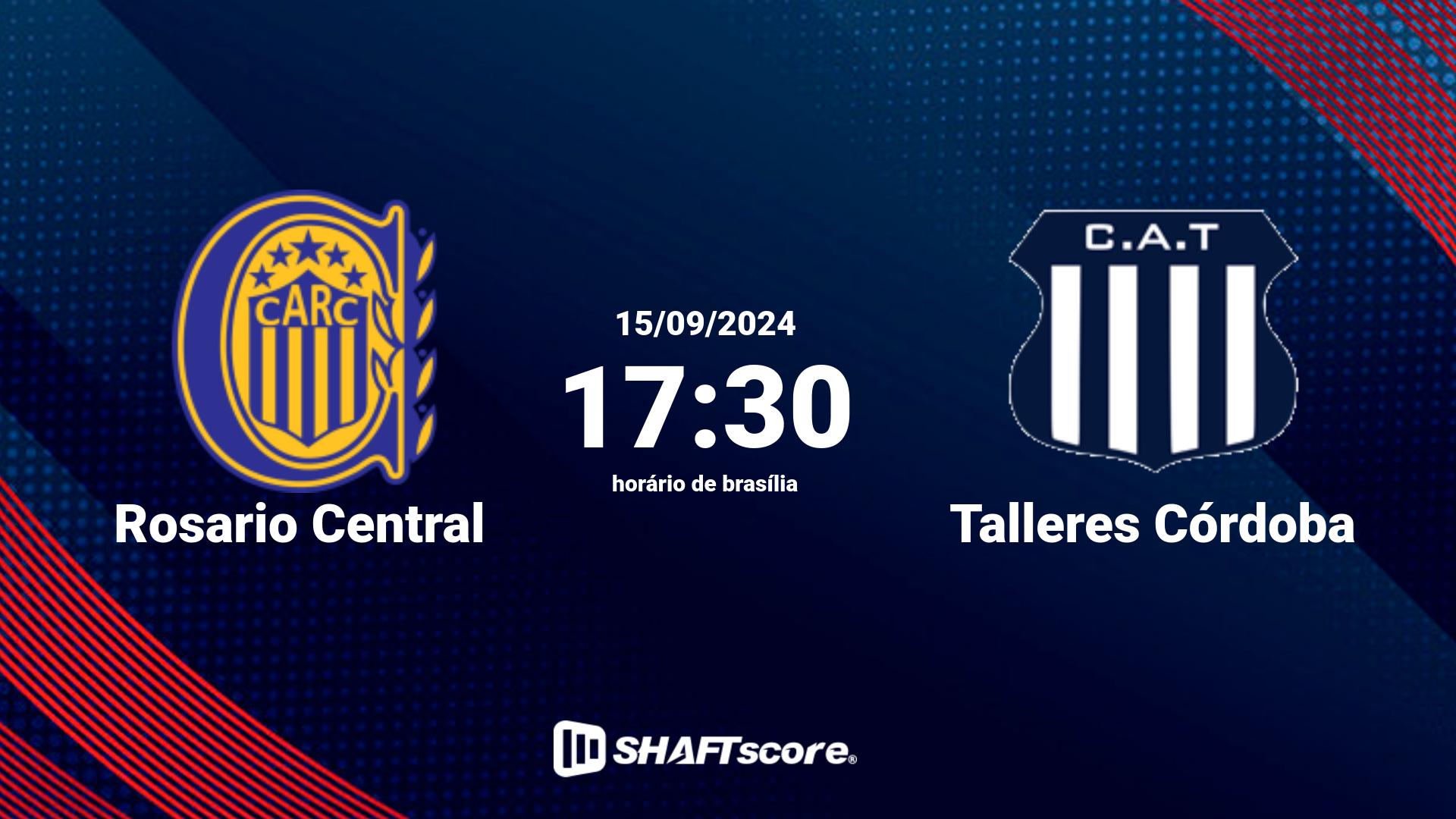 Estatísticas do jogo Rosario Central vs Talleres Córdoba 15.09 17:30