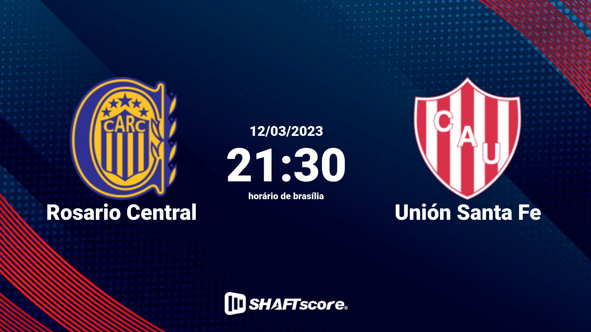 Estatísticas do jogo Rosario Central vs Unión Santa Fe 12.03 21:30