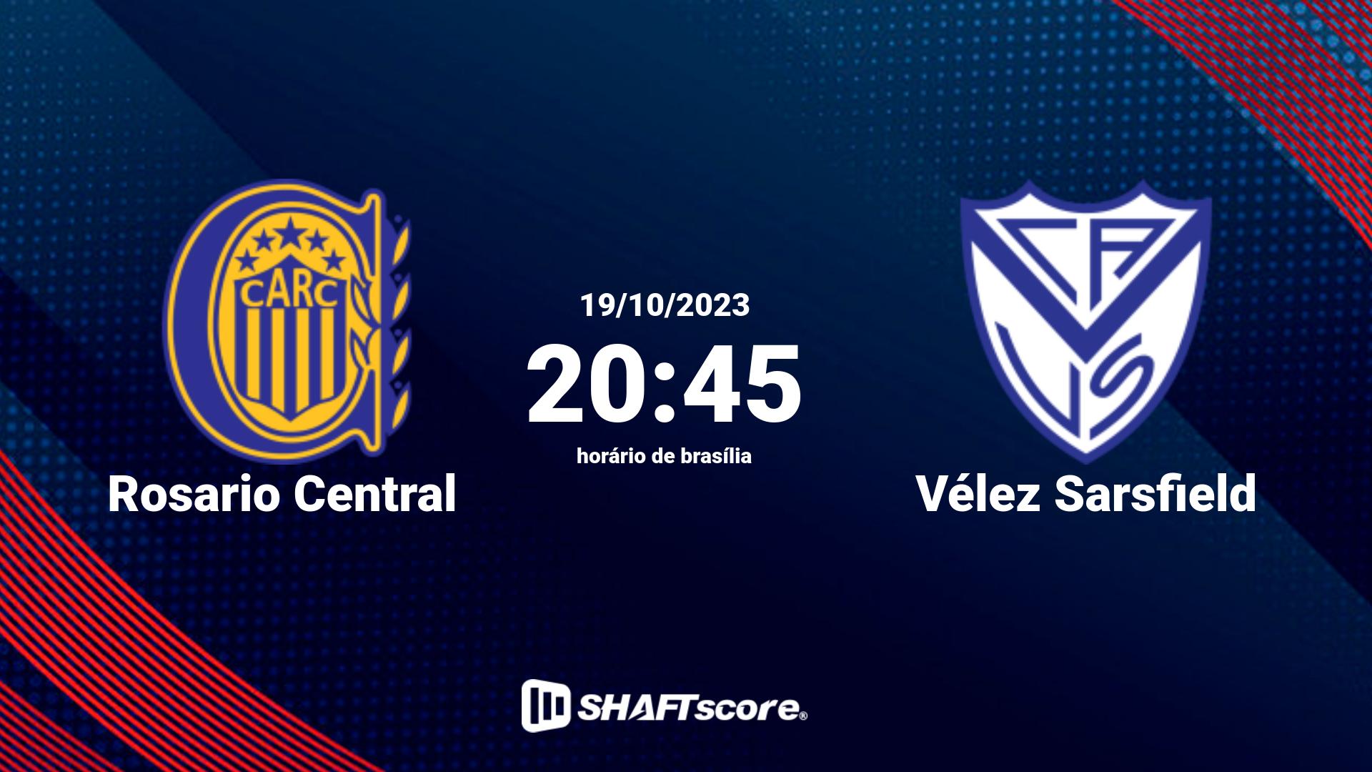 Estatísticas do jogo Rosario Central vs Vélez Sarsfield 19.10 20:45