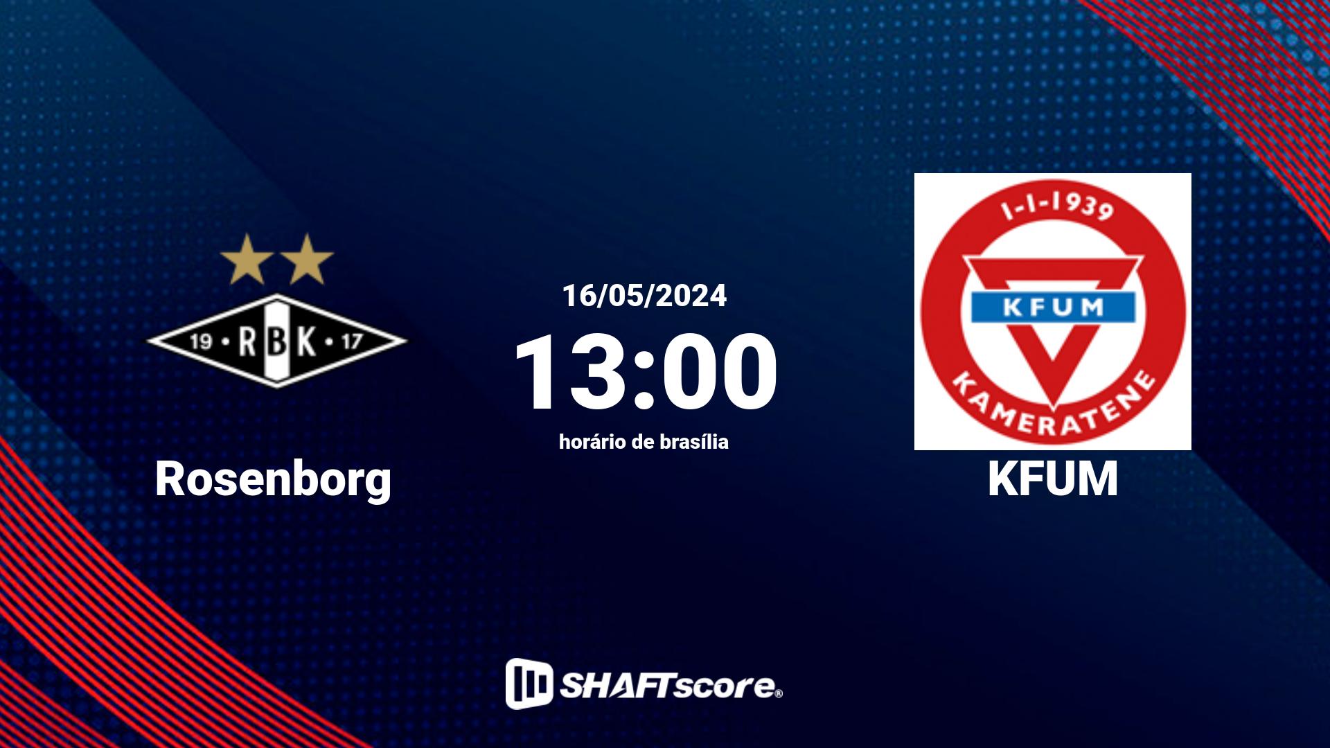 Estatísticas do jogo Rosenborg vs KFUM 16.05 13:00