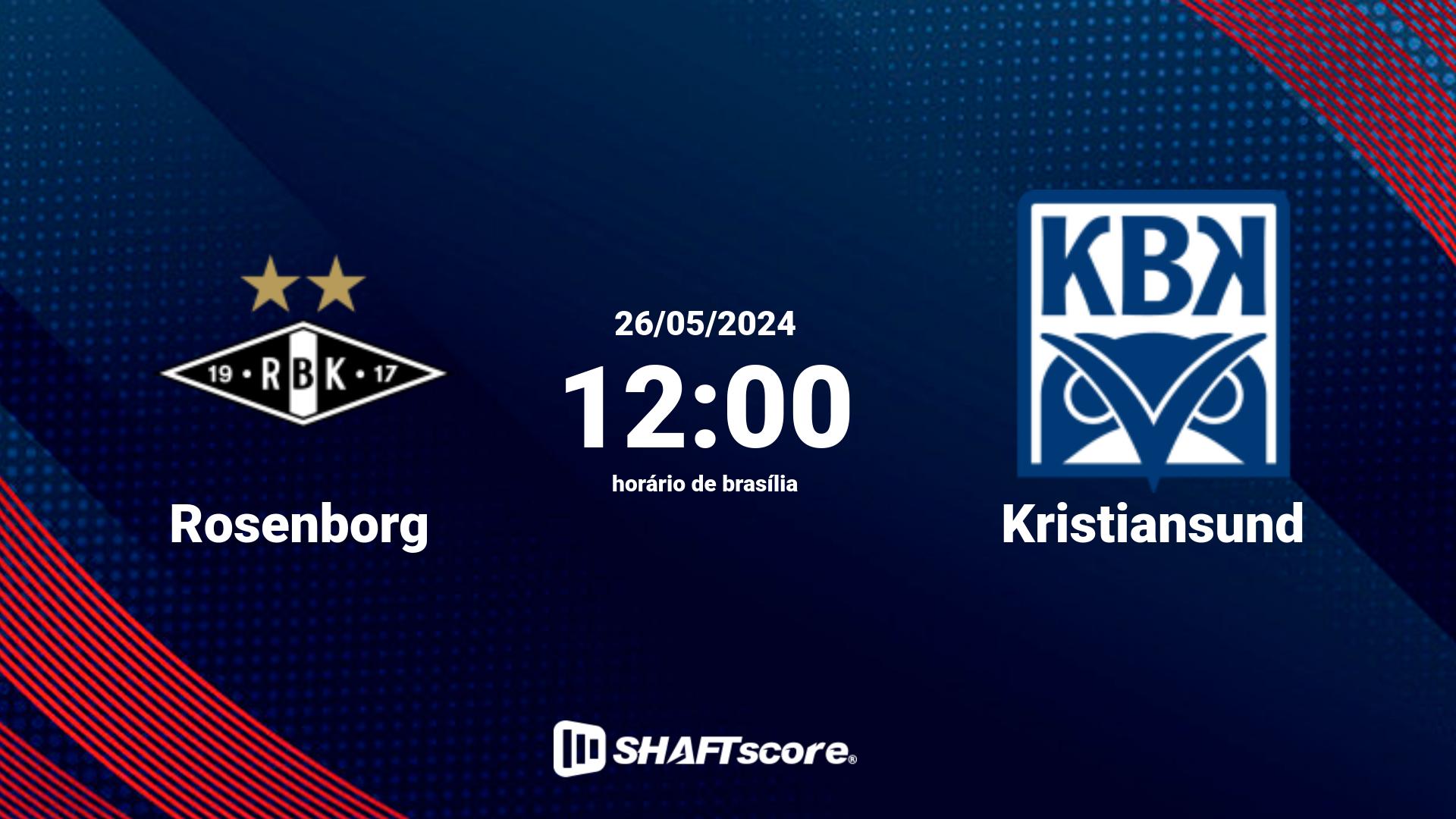 Estatísticas do jogo Rosenborg vs Kristiansund 26.05 12:00