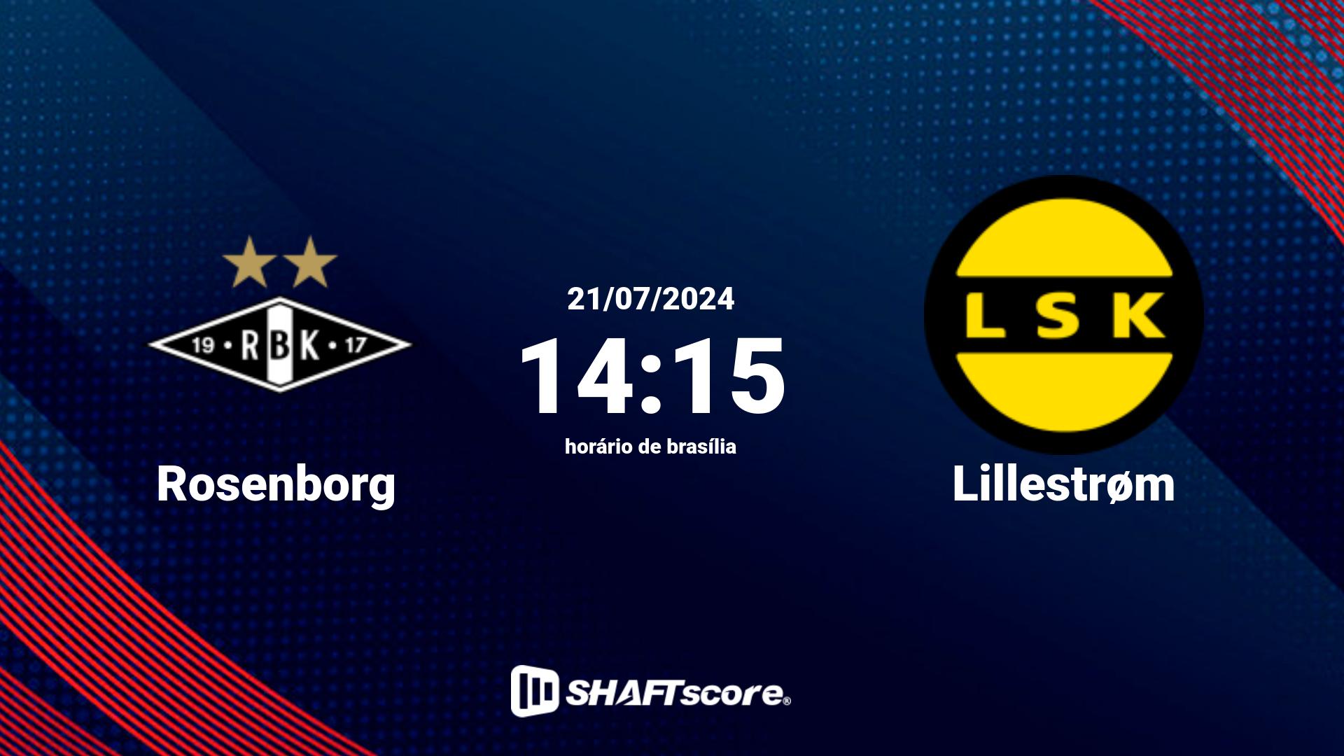 Estatísticas do jogo Rosenborg vs Lillestrøm 21.07 14:15