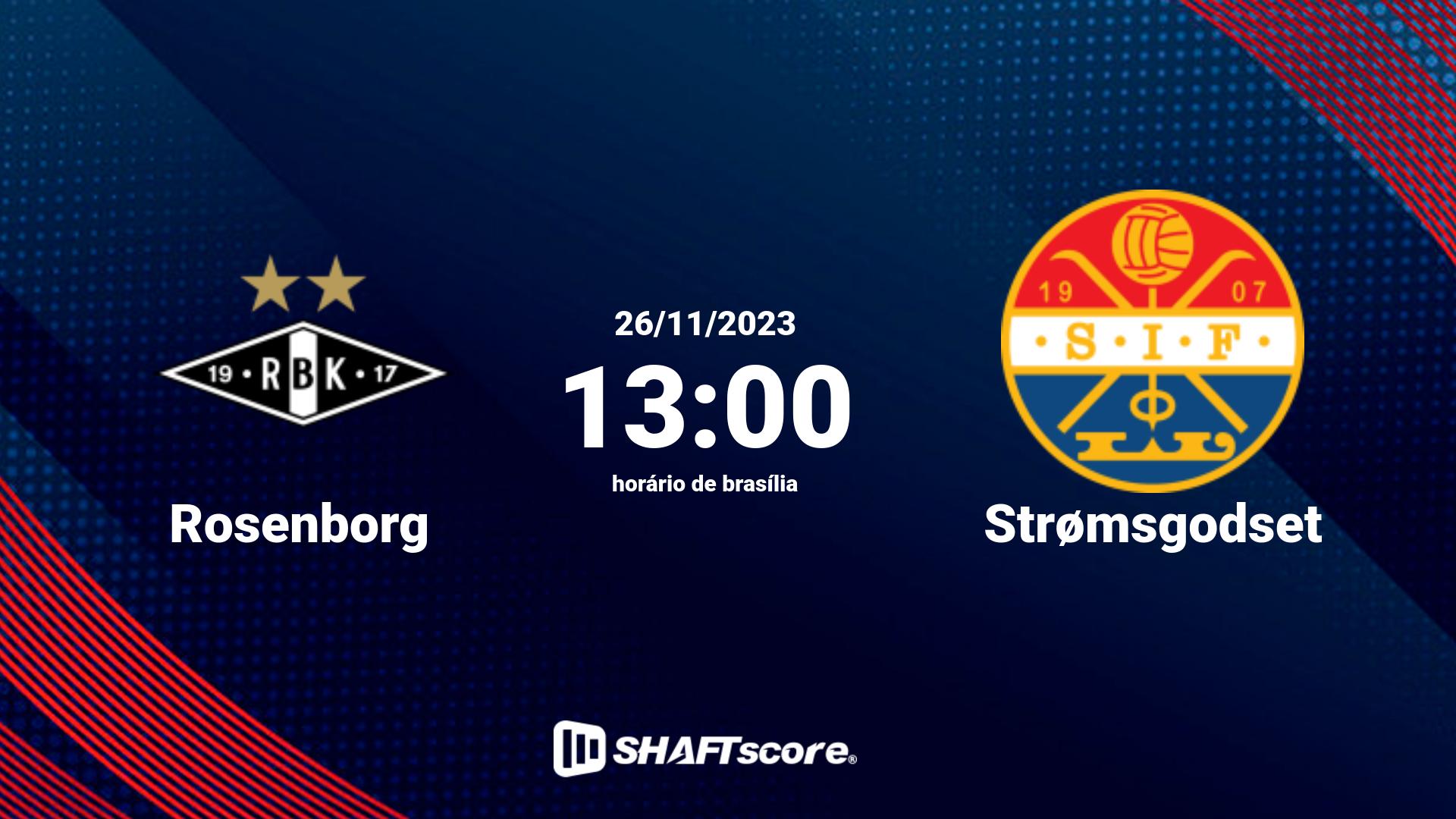 Estatísticas do jogo Rosenborg vs Strømsgodset 26.11 13:00