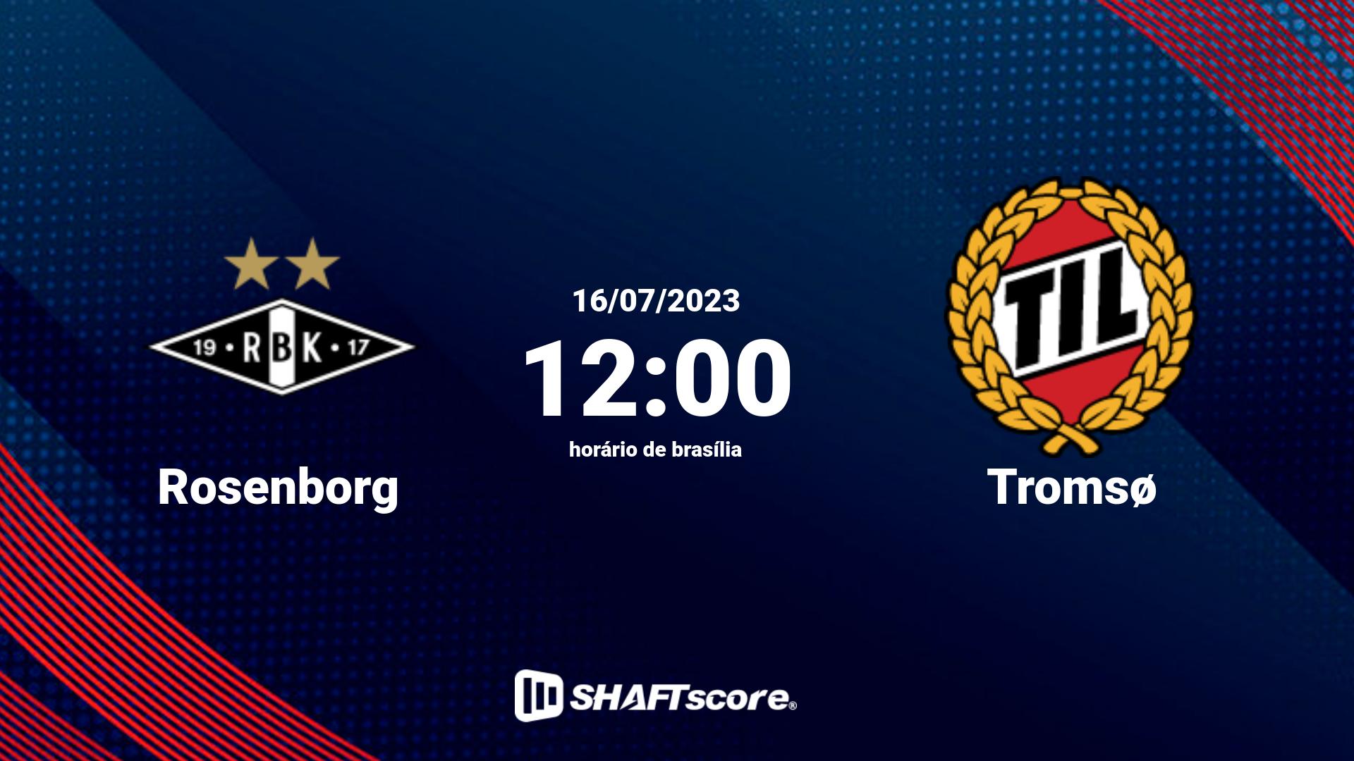 Estatísticas do jogo Rosenborg vs Tromsø 16.07 12:00