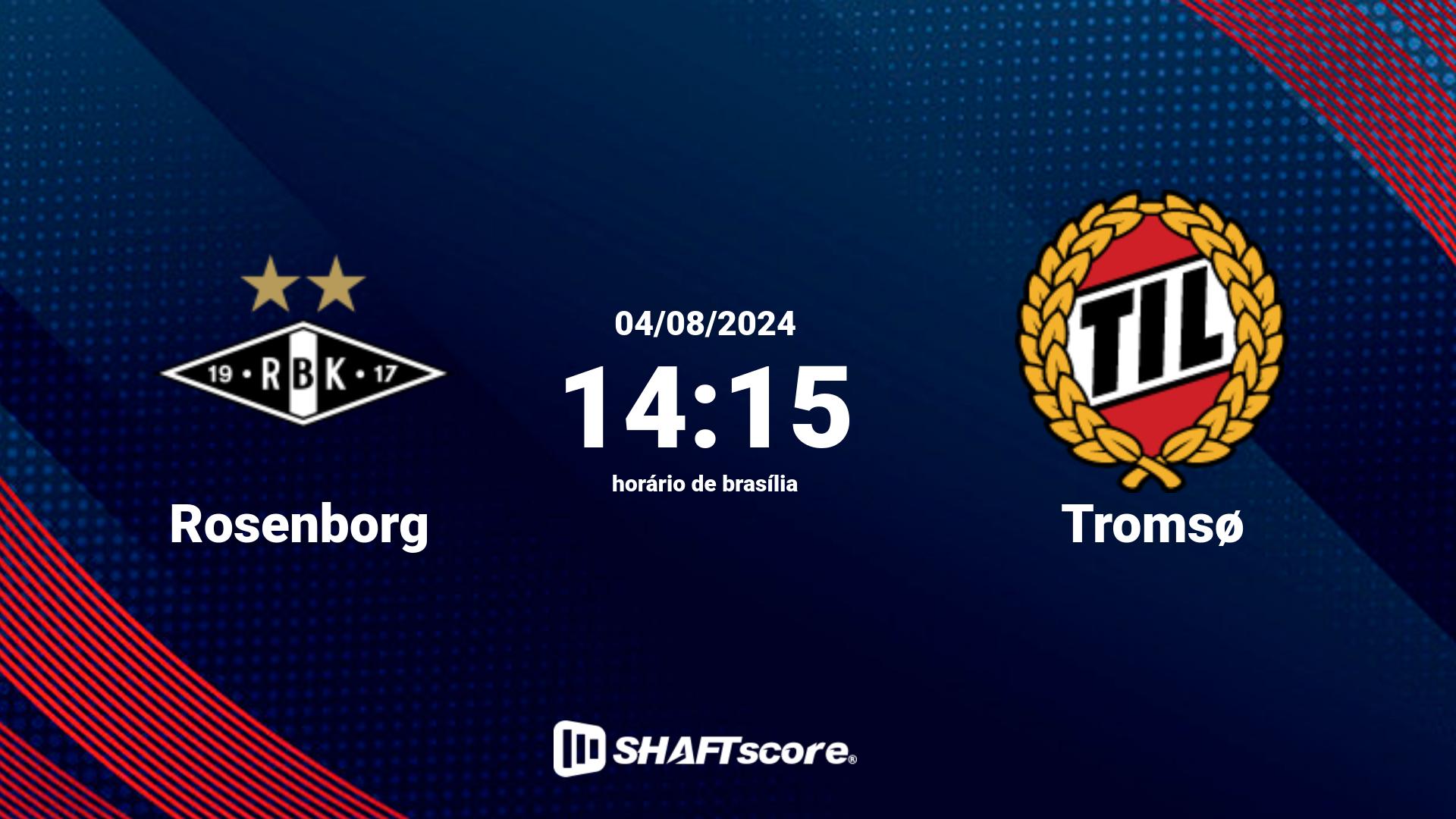 Estatísticas do jogo Rosenborg vs Tromsø 04.08 14:15