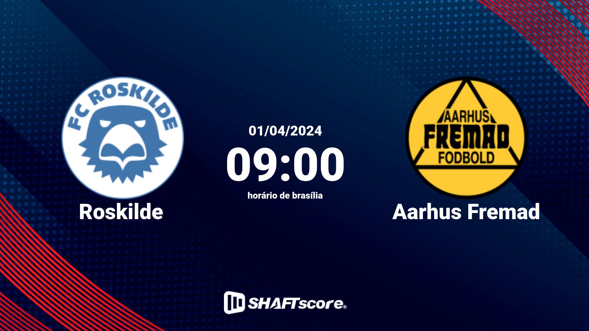 Estatísticas do jogo Roskilde vs Aarhus Fremad 01.04 09:00