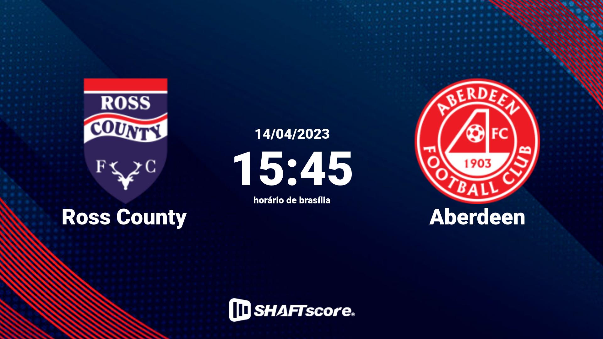 Estatísticas do jogo Ross County vs Aberdeen 14.04 15:45