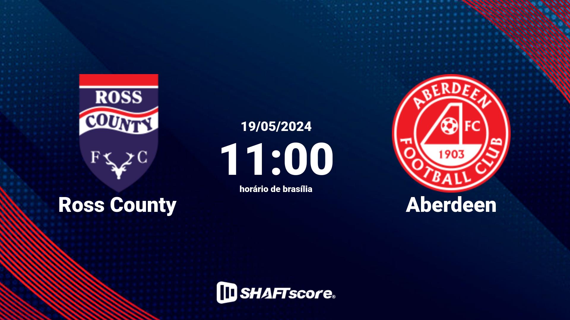 Estatísticas do jogo Ross County vs Aberdeen 19.05 11:00