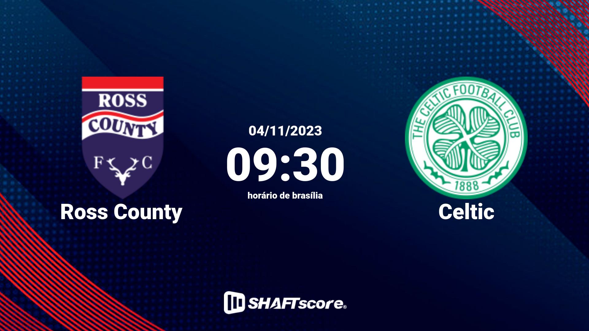 Estatísticas do jogo Ross County vs Celtic 04.11 09:30