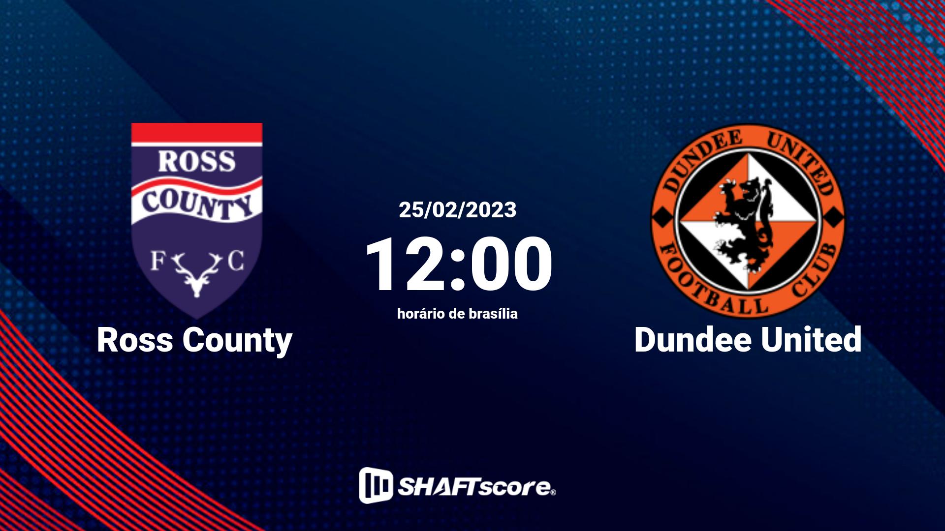 Estatísticas do jogo Ross County vs Dundee United 25.02 12:00