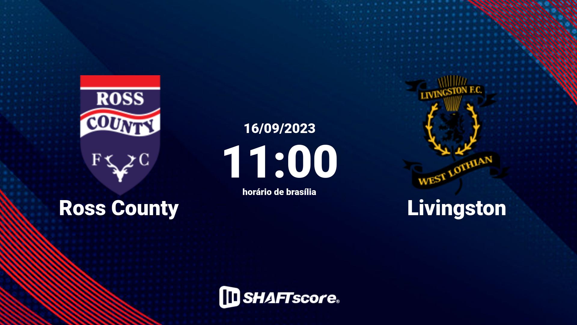 Estatísticas do jogo Ross County vs Livingston 16.09 11:00
