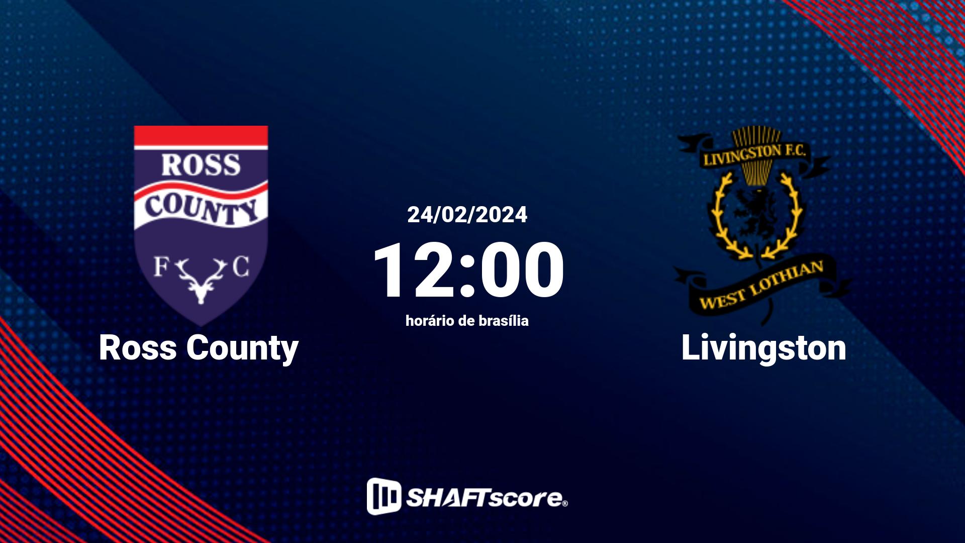 Estatísticas do jogo Ross County vs Livingston 24.02 12:00