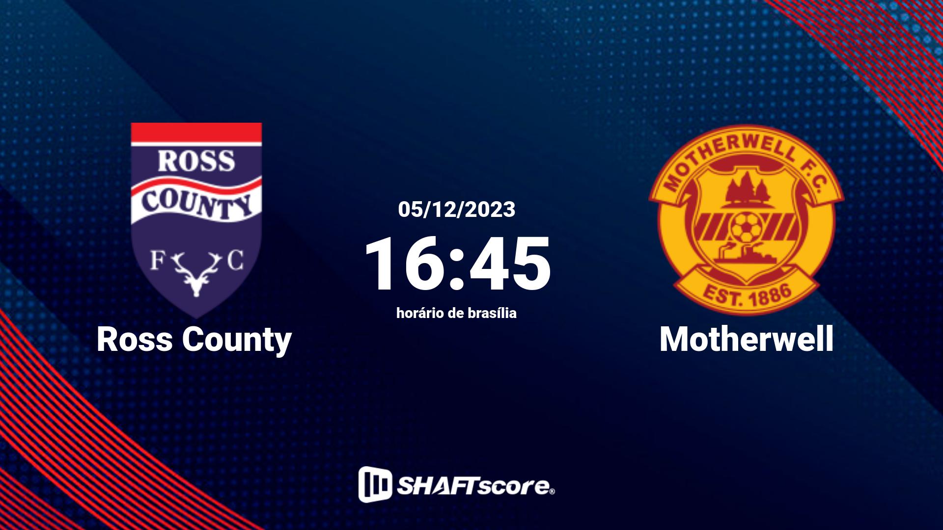 Estatísticas do jogo Ross County vs Motherwell 05.12 16:45