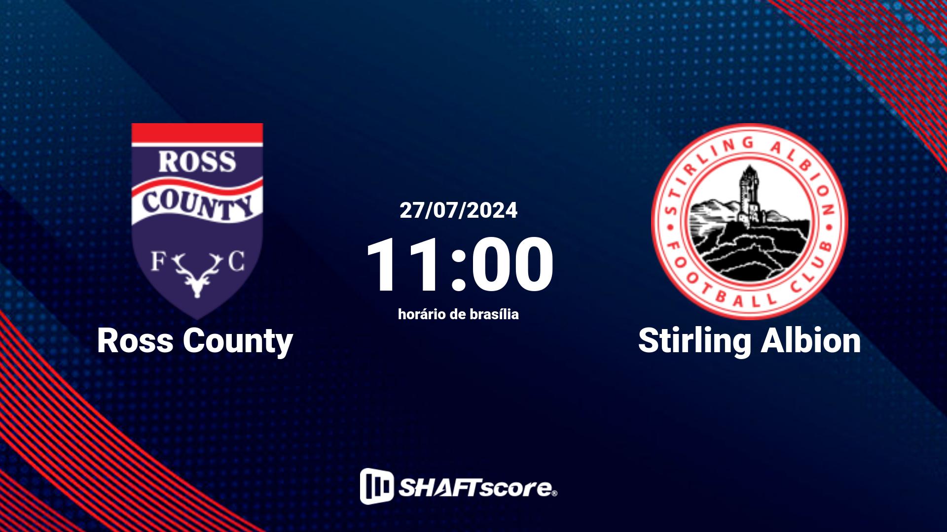 Estatísticas do jogo Ross County vs Stirling Albion 27.07 11:00