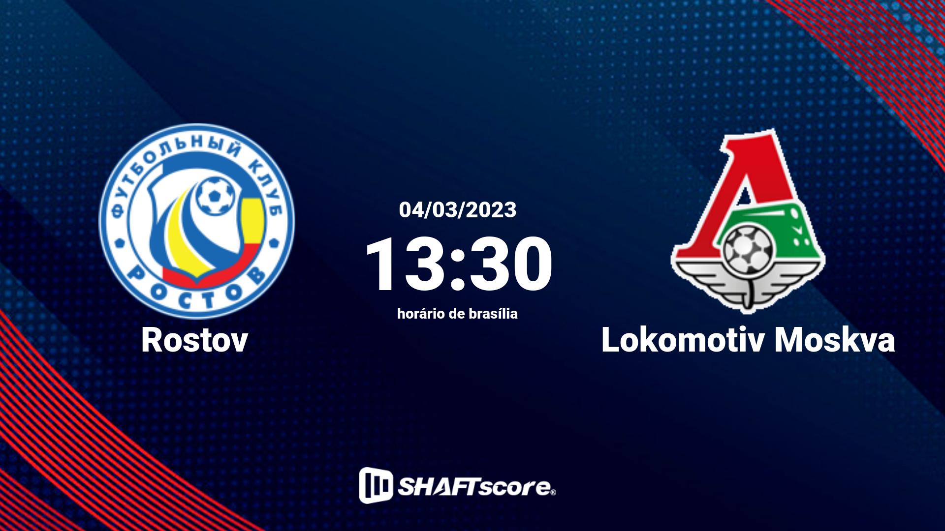 Estatísticas do jogo Rostov vs Lokomotiv Moskva 04.03 13:30