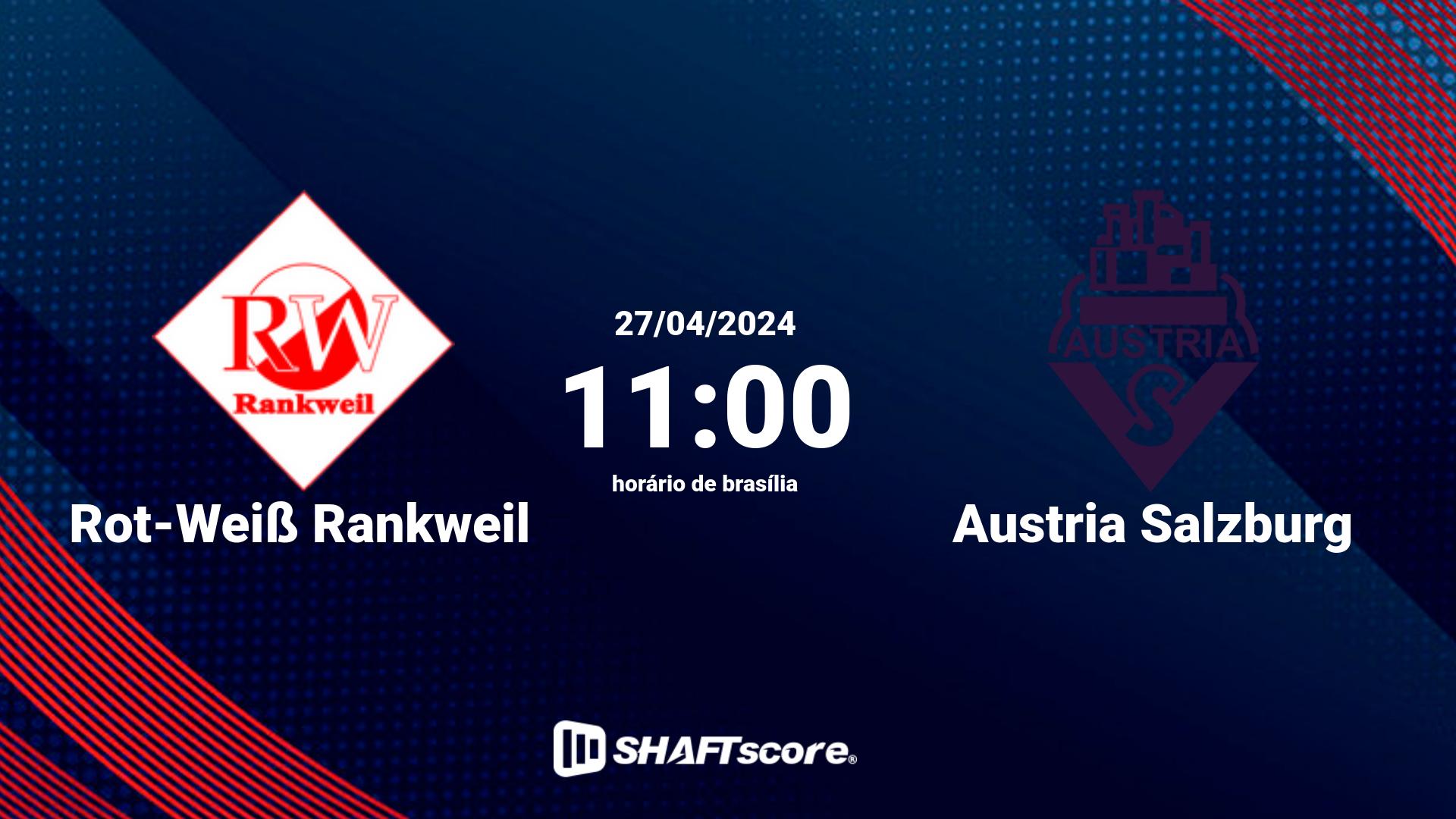 Estatísticas do jogo Rot-Weiß Rankweil vs Austria Salzburg 27.04 11:00