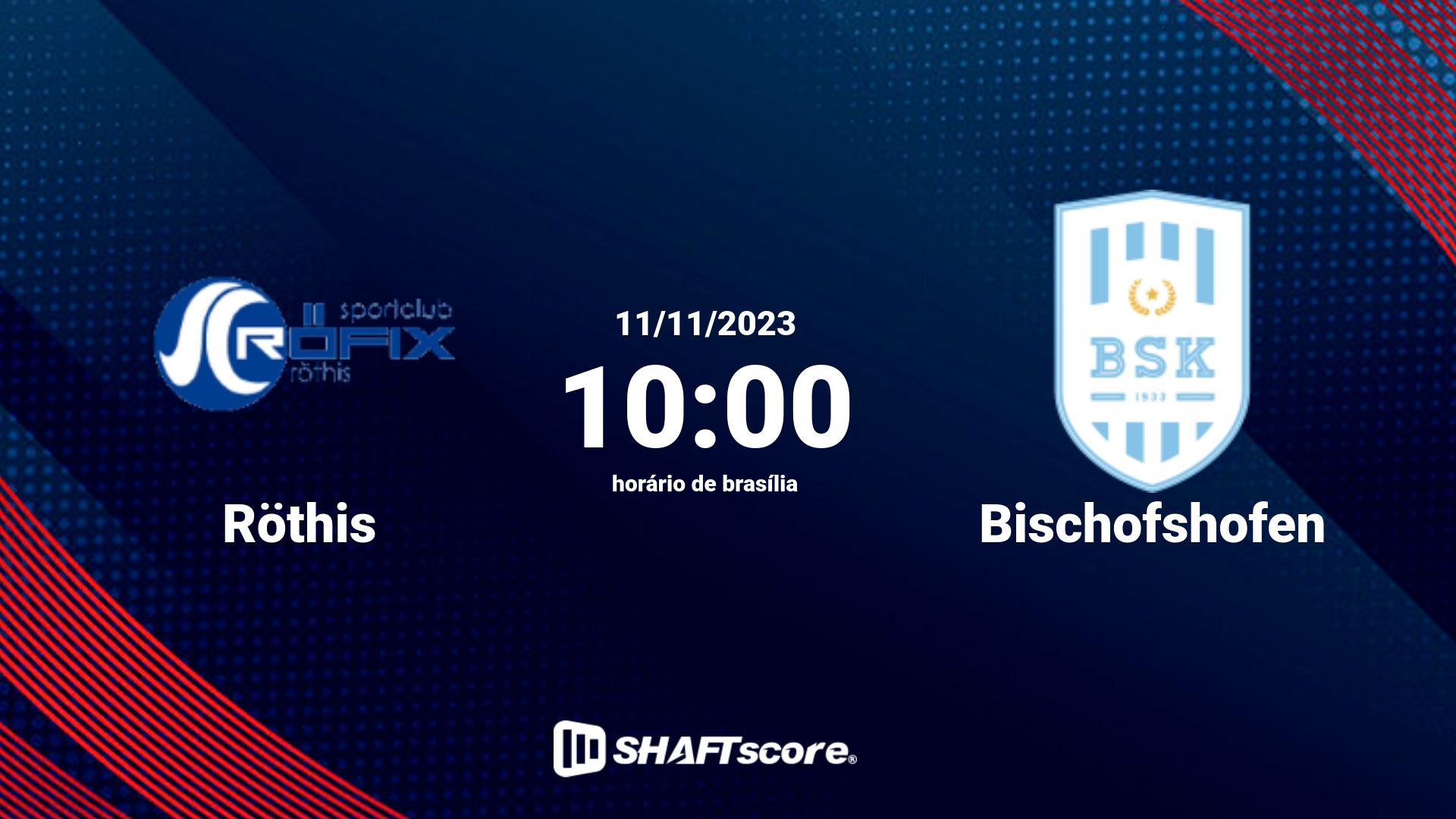 Estatísticas do jogo Röthis vs Bischofshofen 11.11 10:00