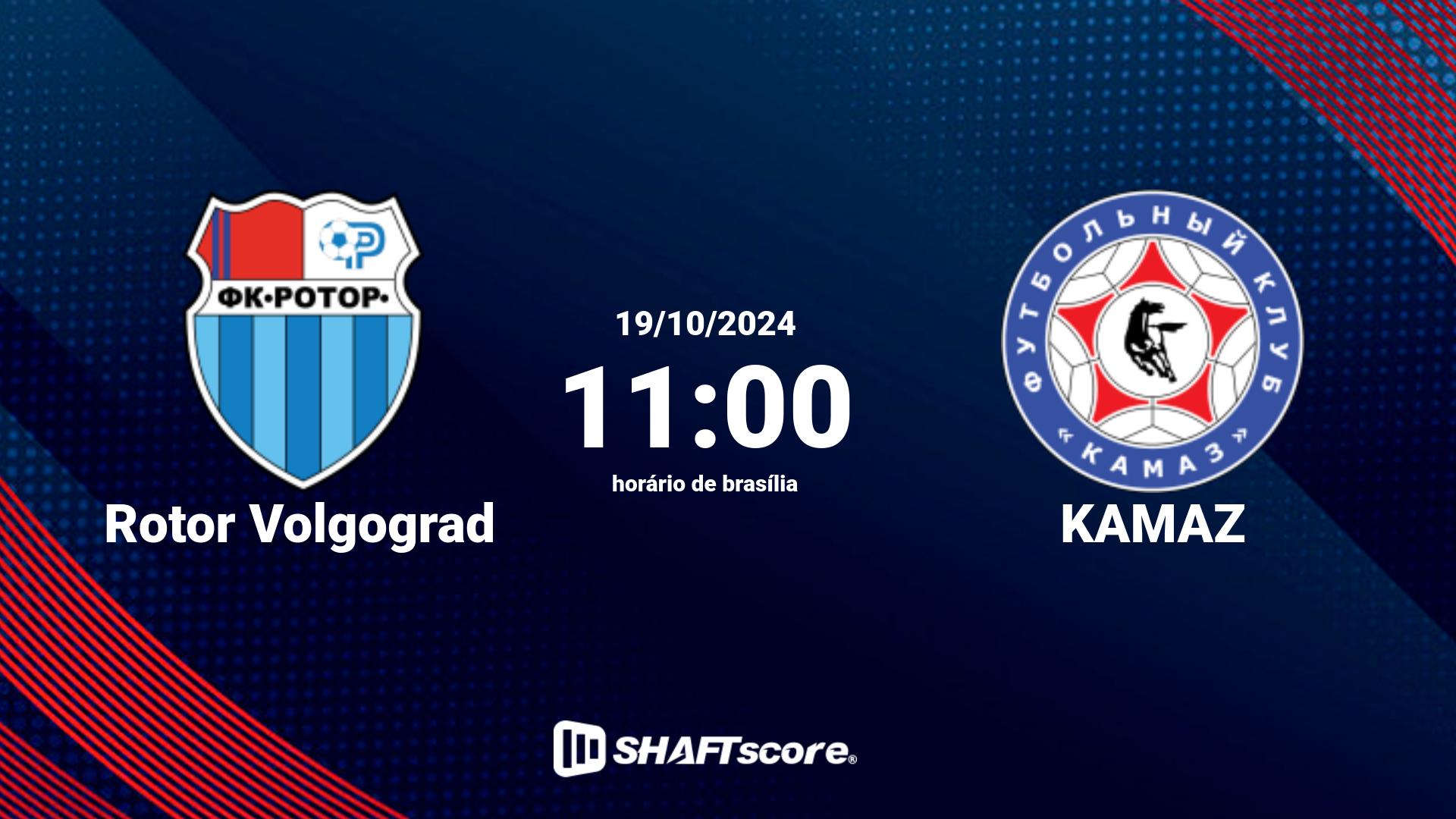 Estatísticas do jogo Rotor Volgograd vs KAMAZ 19.10 11:00