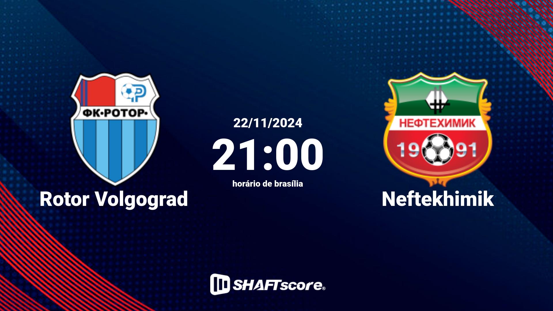 Estatísticas do jogo Rotor Volgograd vs Neftekhimik 22.11 21:00