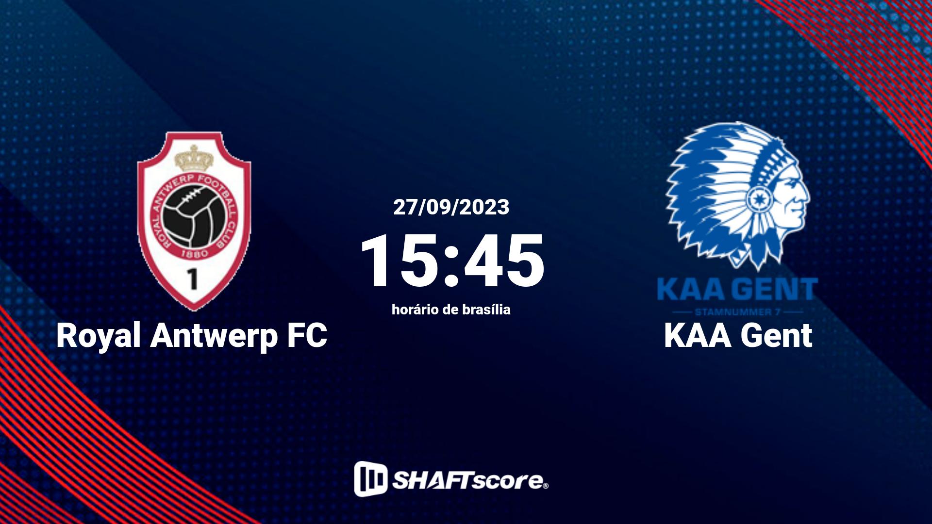 Estatísticas do jogo Royal Antwerp FC vs KAA Gent 27.09 15:45