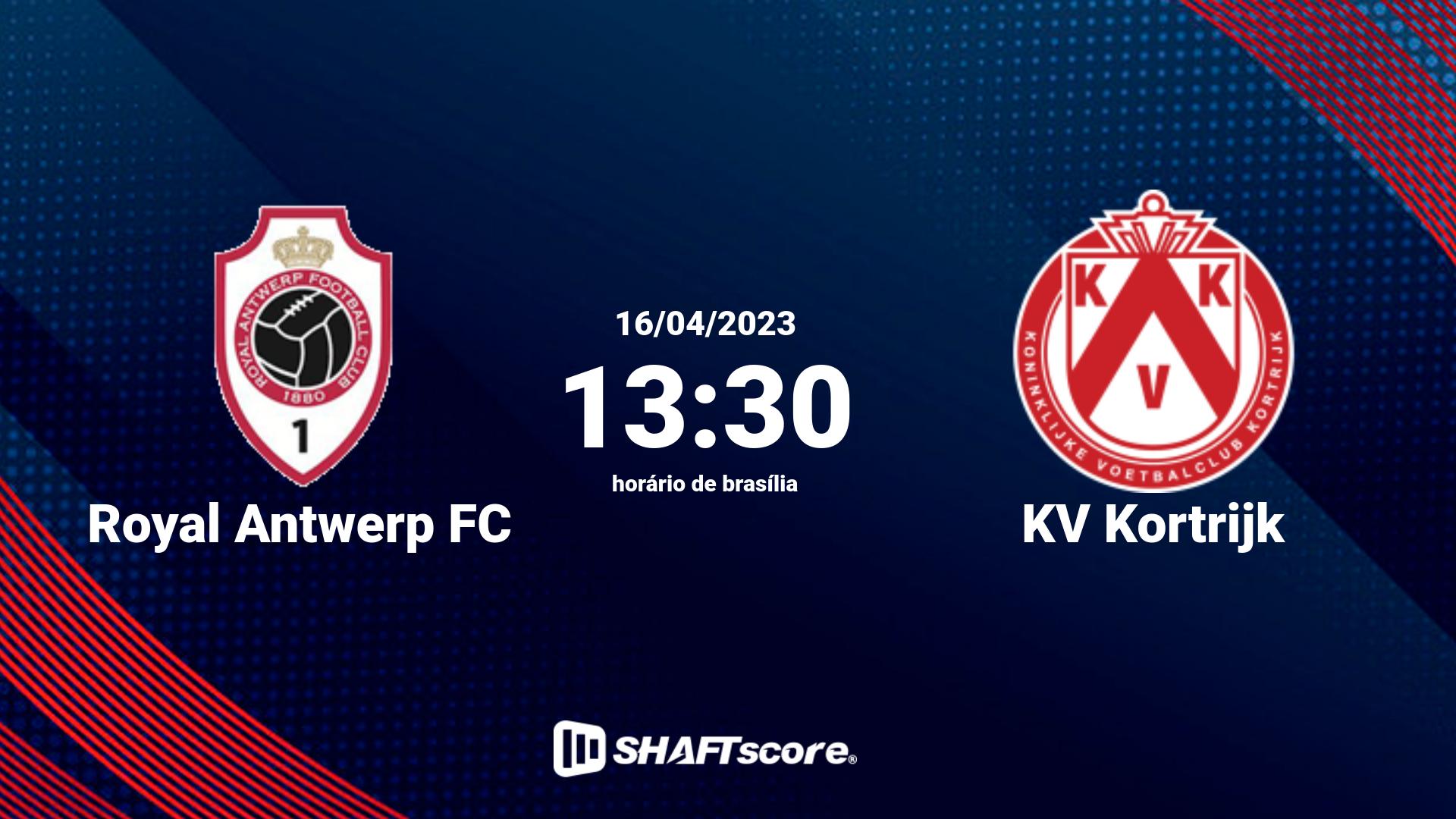 Estatísticas do jogo Royal Antwerp FC vs KV Kortrijk 16.04 13:30