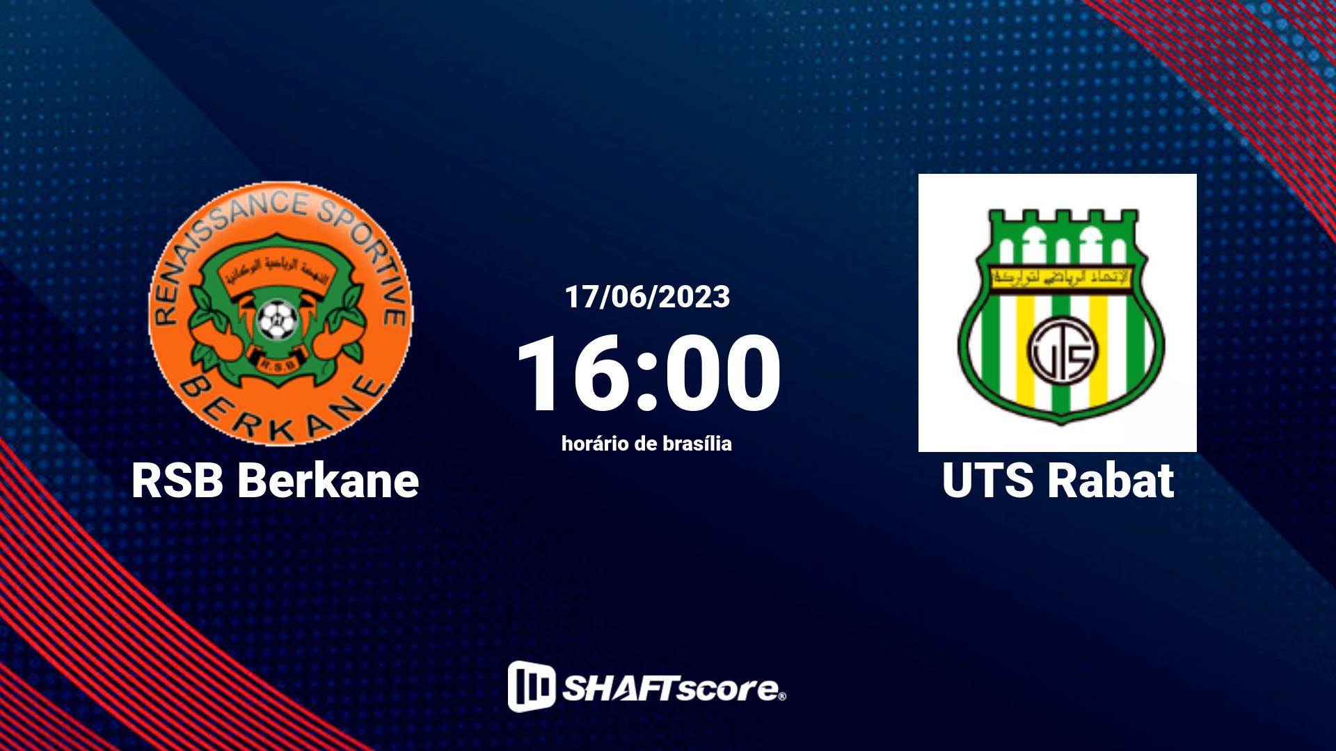 Estatísticas do jogo RSB Berkane vs UTS Rabat 17.06 16:00