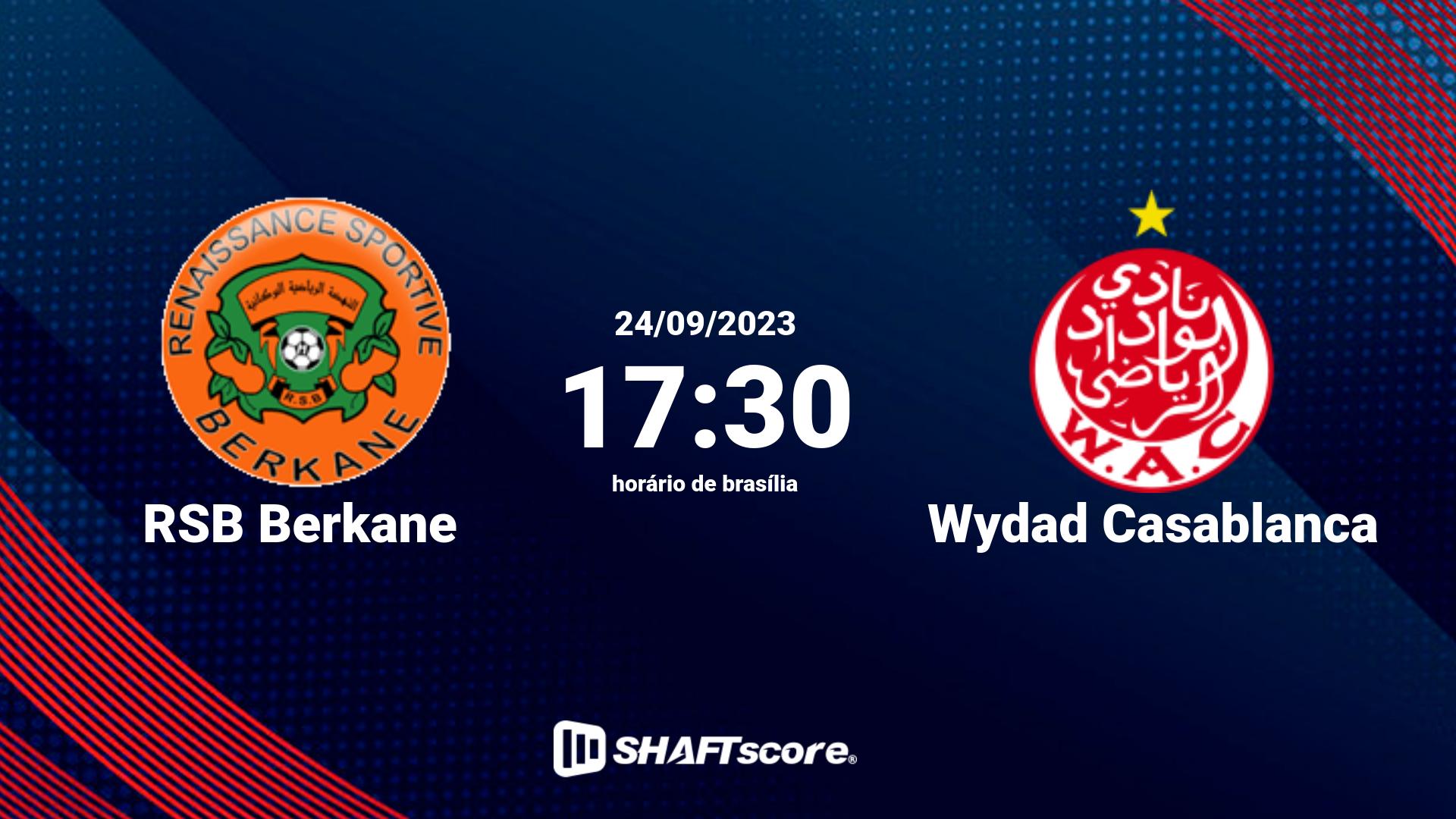 Estatísticas do jogo RSB Berkane vs Wydad Casablanca 24.09 17:30