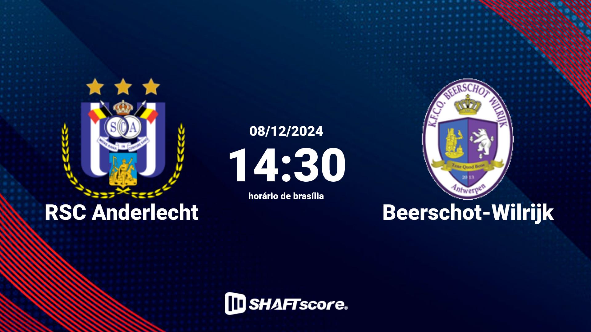 Estatísticas do jogo RSC Anderlecht vs Beerschot-Wilrijk 08.12 14:30