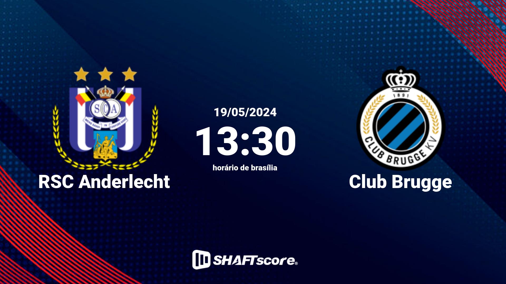 Estatísticas do jogo RSC Anderlecht vs Club Brugge 19.05 13:30