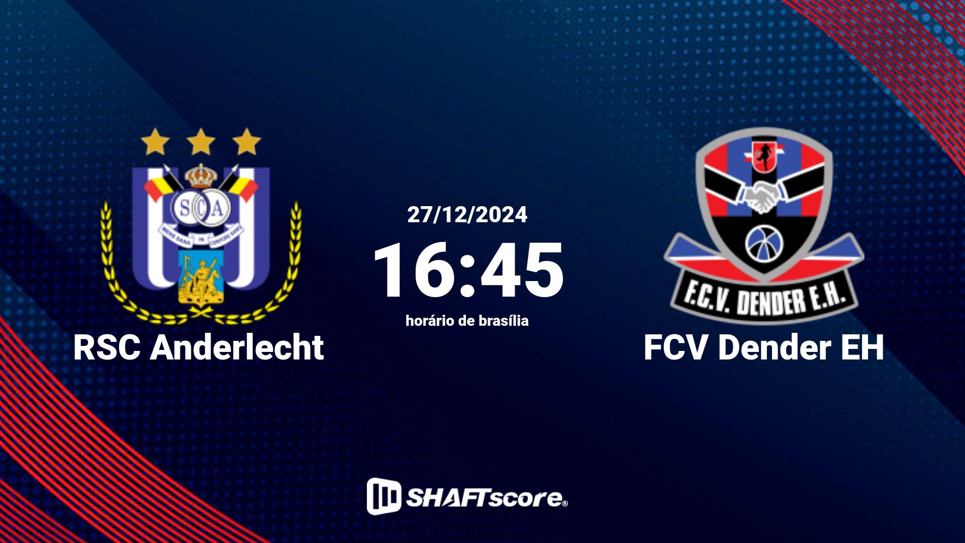 Estatísticas do jogo RSC Anderlecht vs FCV Dender EH 27.12 16:45