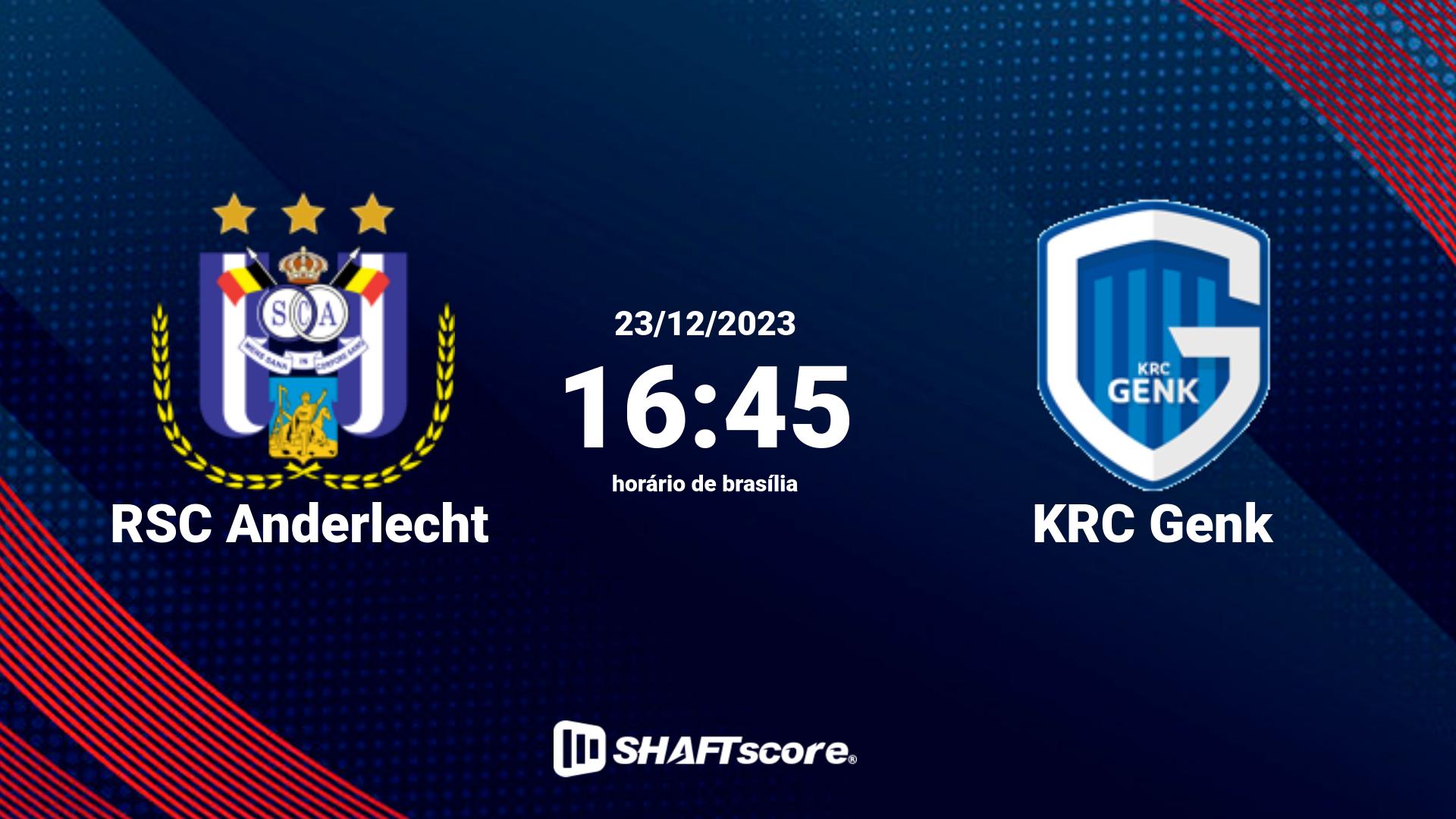 Estatísticas do jogo RSC Anderlecht vs KRC Genk 23.12 16:45