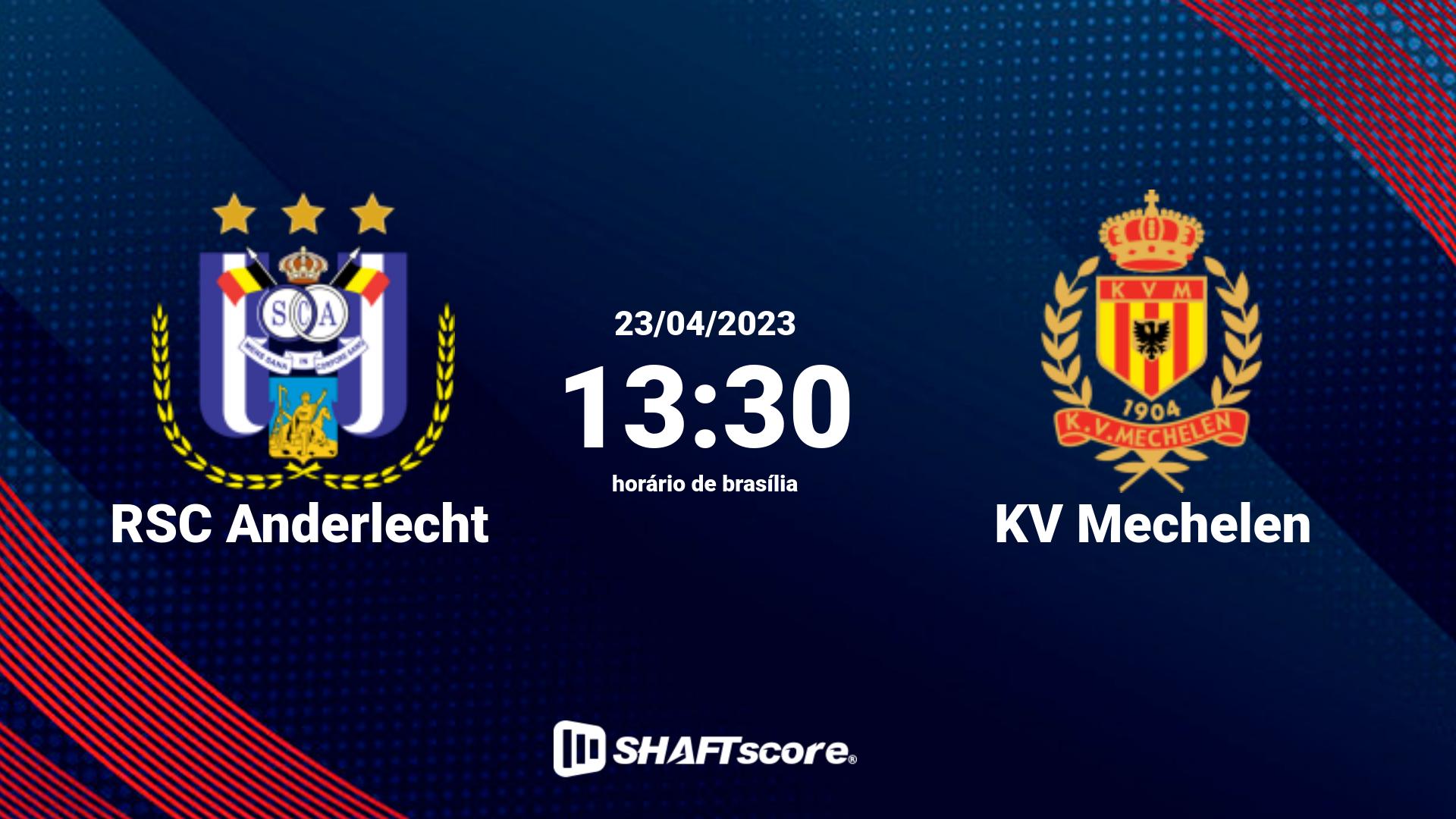 Estatísticas do jogo RSC Anderlecht vs KV Mechelen 23.04 13:30