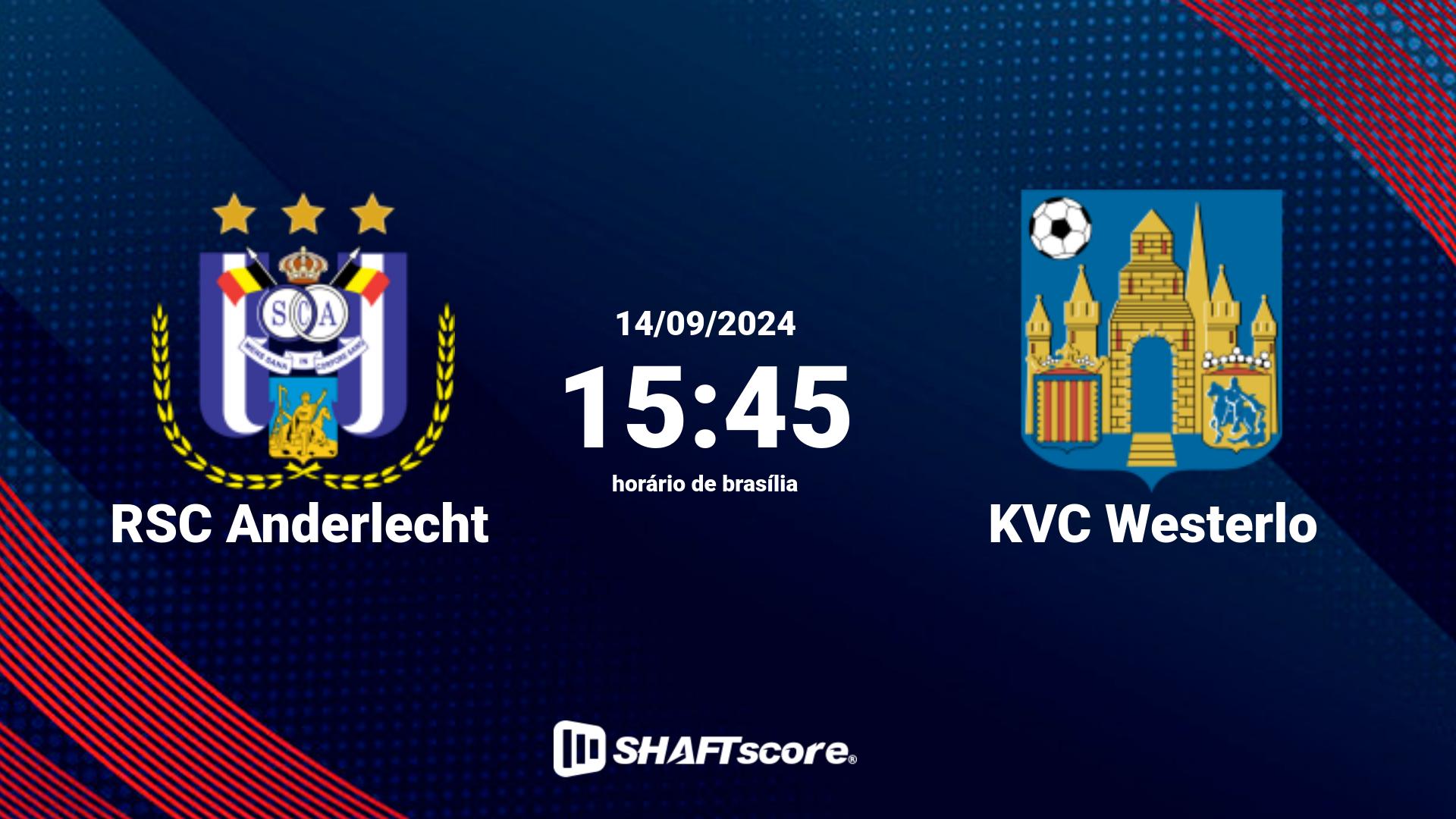 Estatísticas do jogo RSC Anderlecht vs KVC Westerlo 14.09 15:45