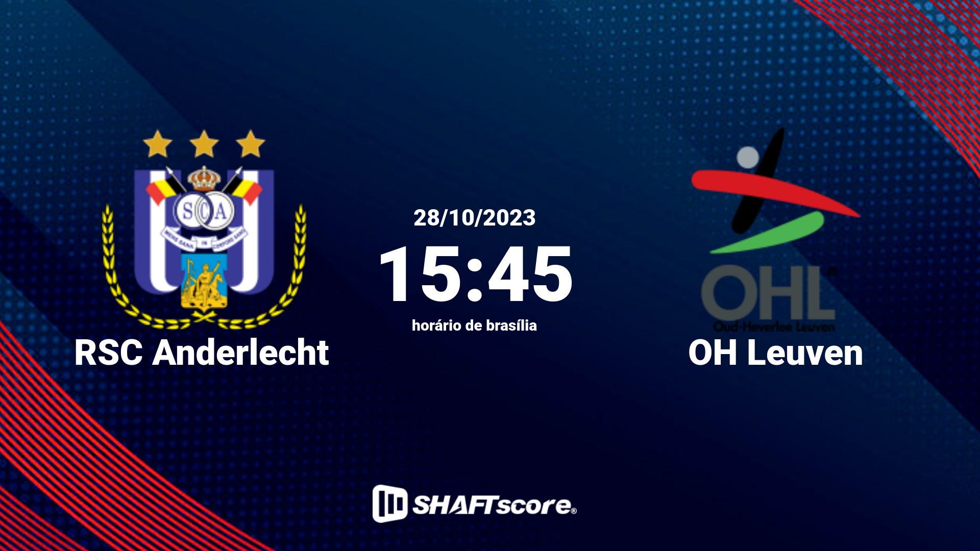 Estatísticas do jogo RSC Anderlecht vs OH Leuven 28.10 15:45