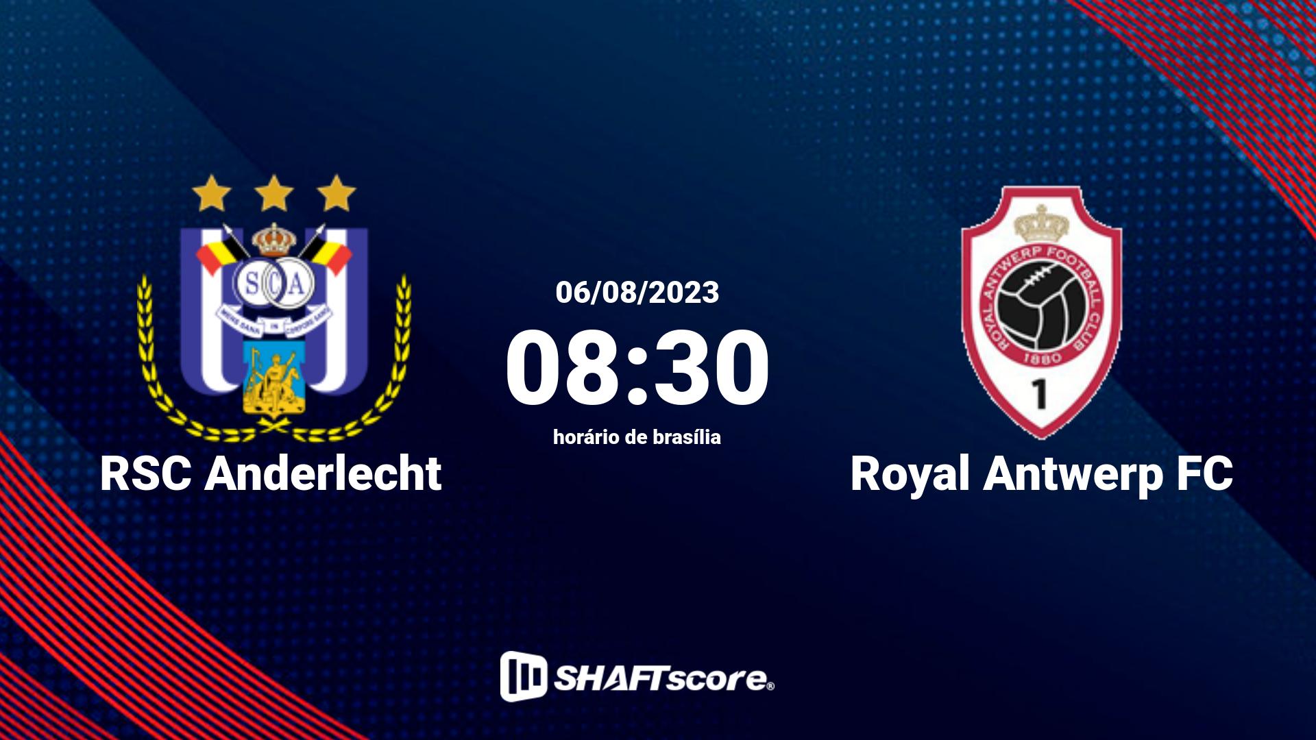 Estatísticas do jogo RSC Anderlecht vs Royal Antwerp FC 06.08 08:30