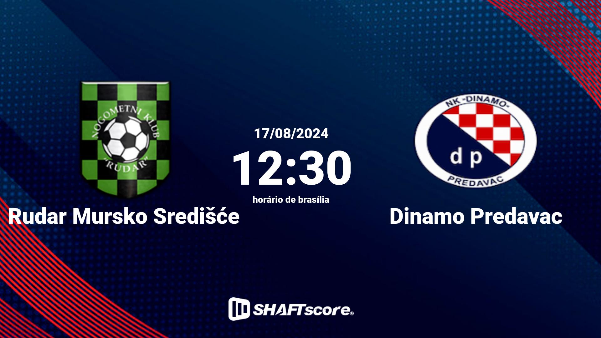 Estatísticas do jogo Rudar Mursko Središće vs Dinamo Predavac 17.08 12:30