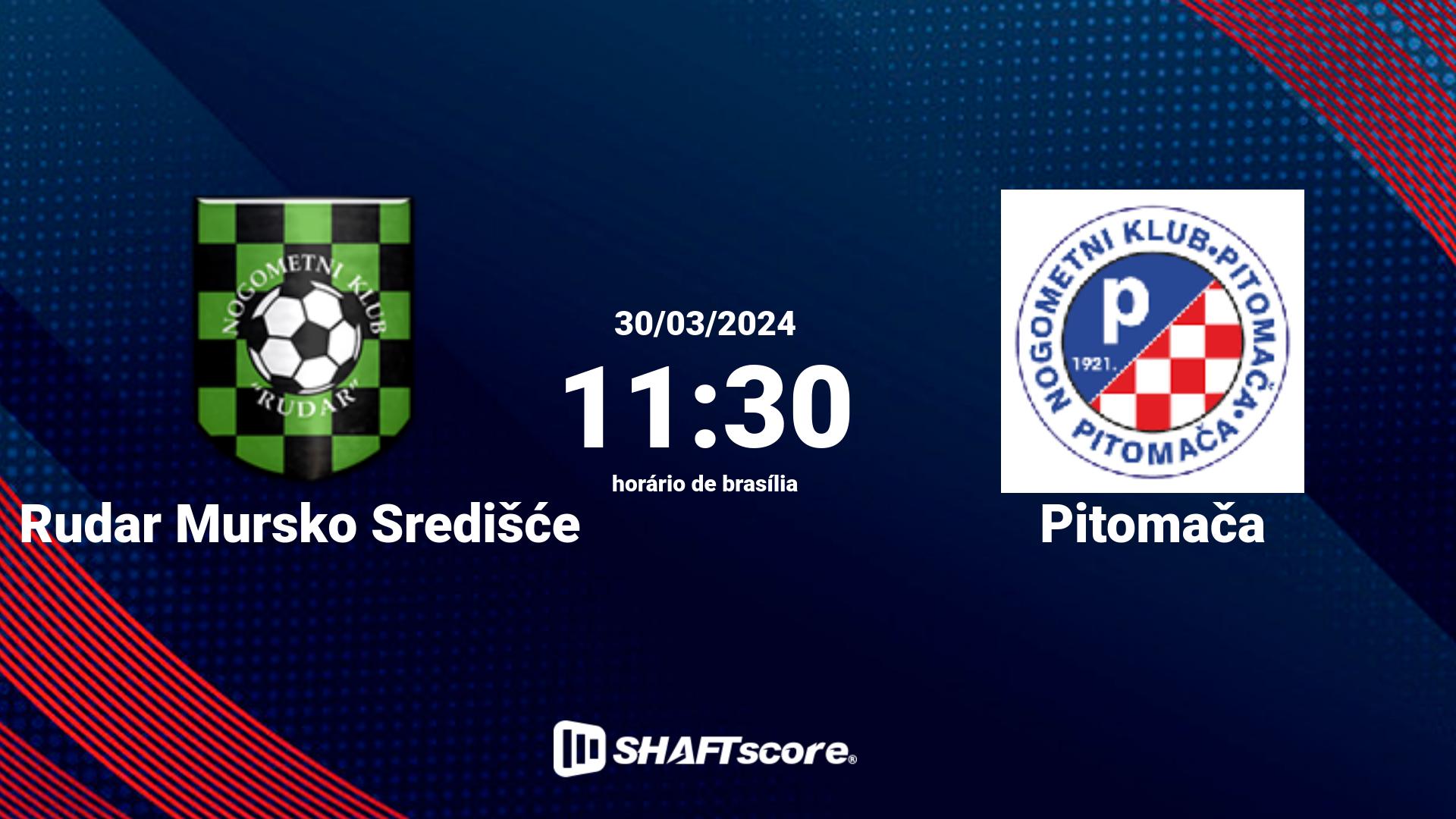 Estatísticas do jogo Rudar Mursko Središće vs Pitomača 30.03 11:30