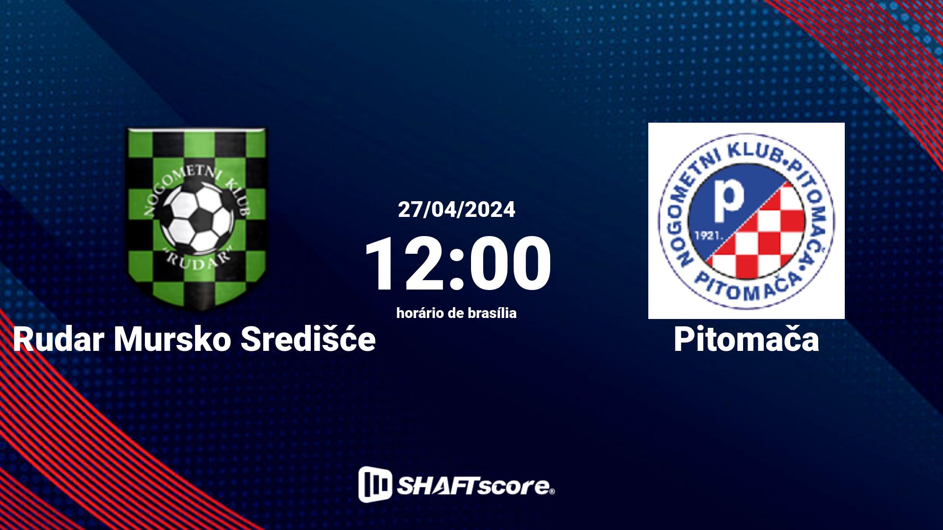 Estatísticas do jogo Rudar Mursko Središće vs Pitomača 27.04 12:00