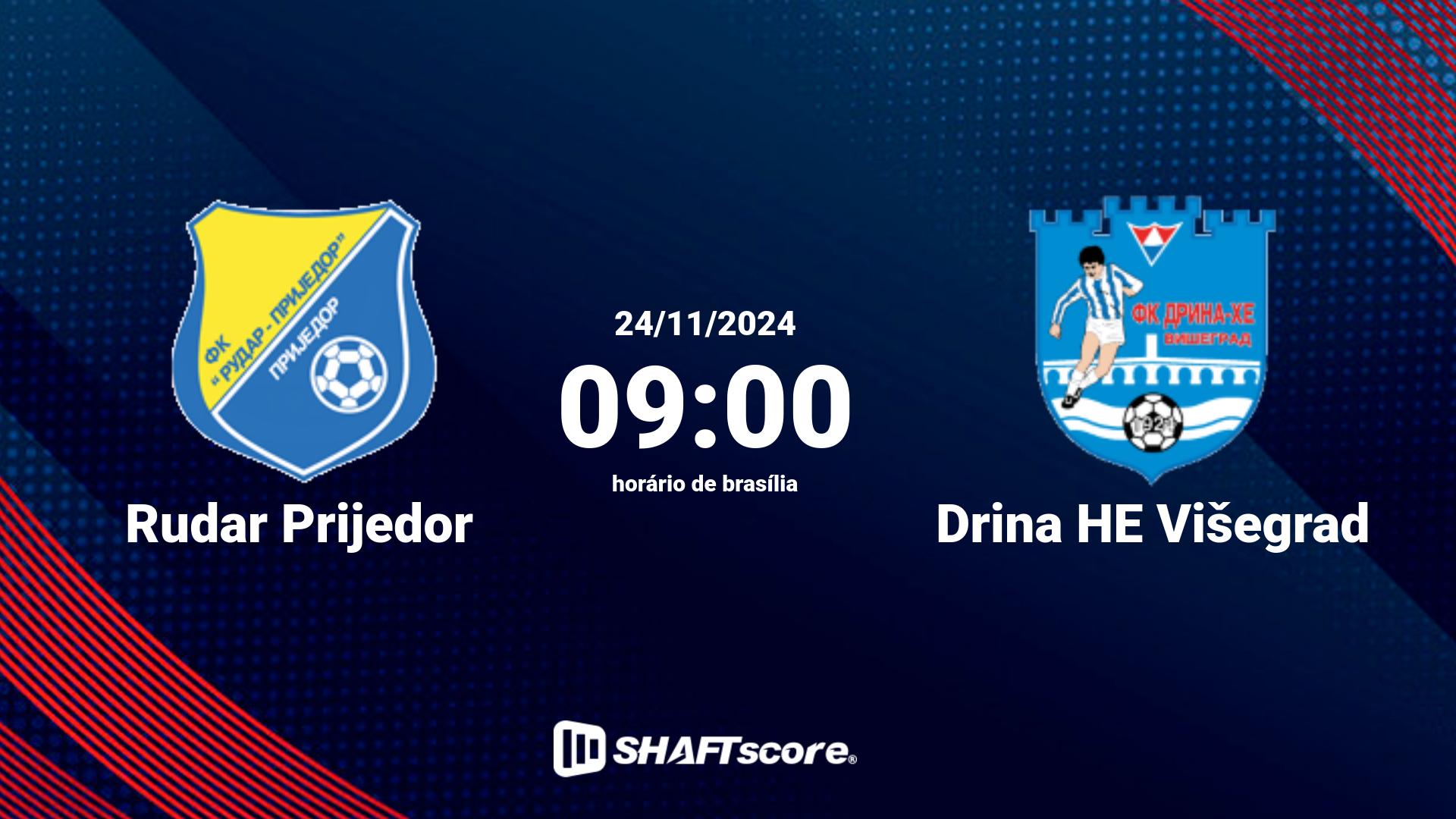 Estatísticas do jogo Rudar Prijedor vs Drina HE Višegrad 24.11 09:00