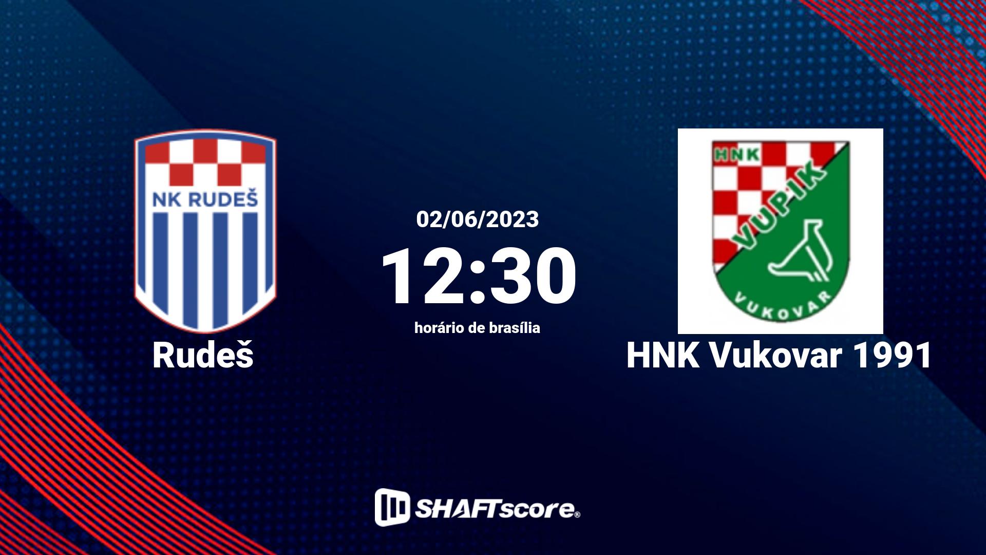 Estatísticas do jogo Rudeš vs HNK Vukovar 1991 02.06 12:30