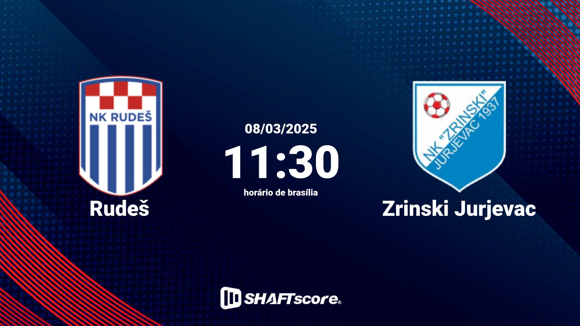 Estatísticas do jogo Rudeš vs Zrinski Jurjevac 08.03 11:30