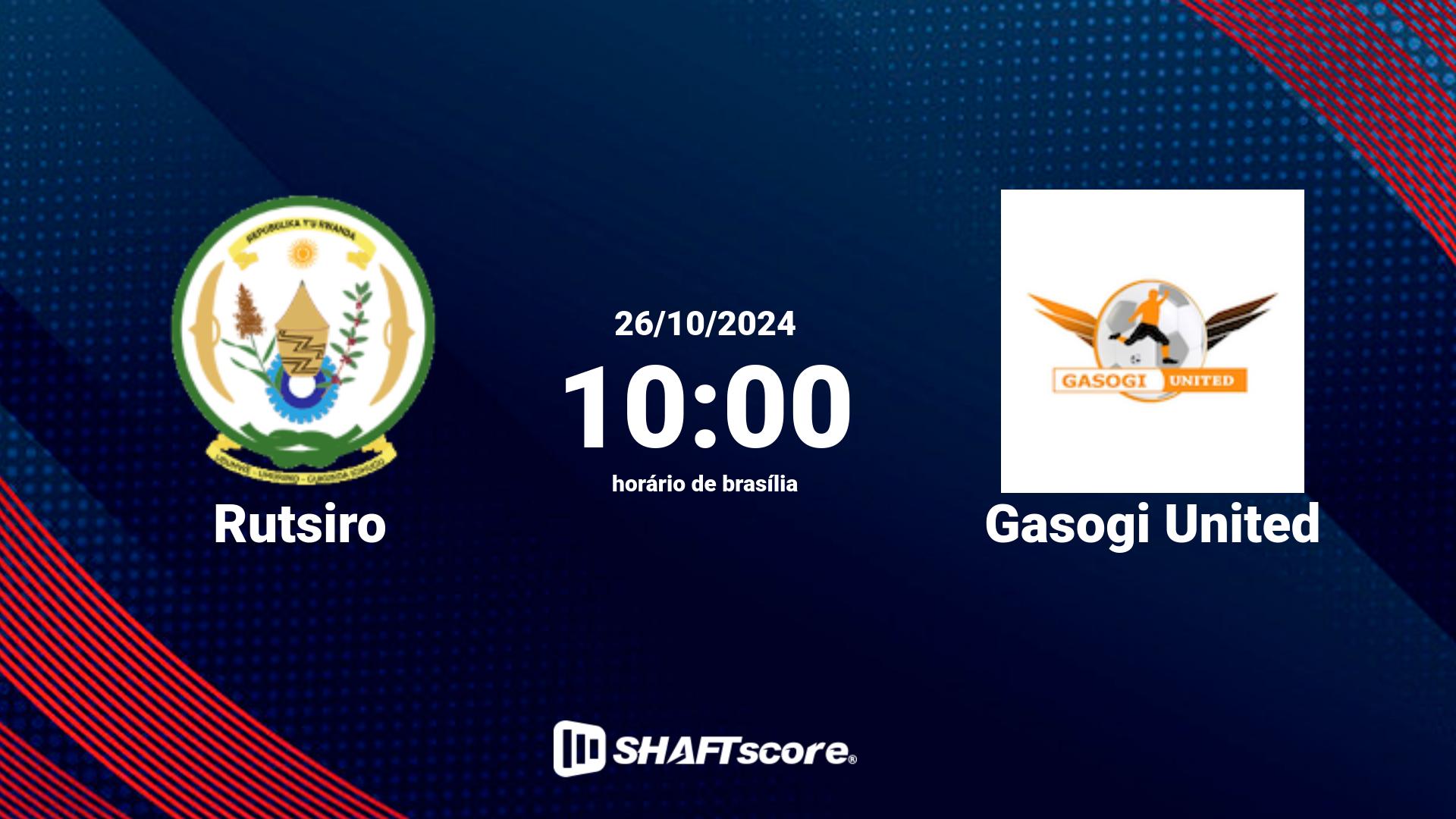 Estatísticas do jogo Rutsiro vs Gasogi United 26.10 10:00